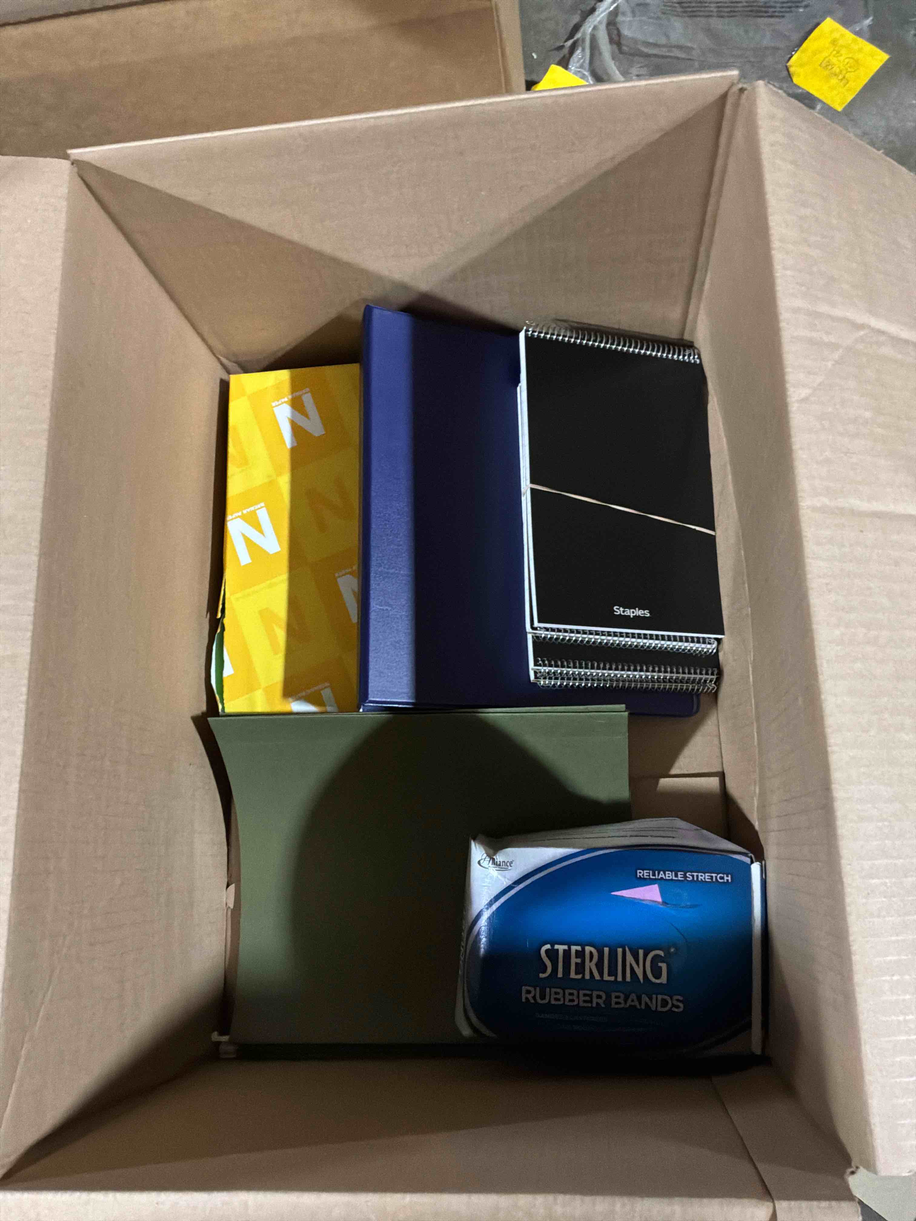 Box Of Assorted Office Products 