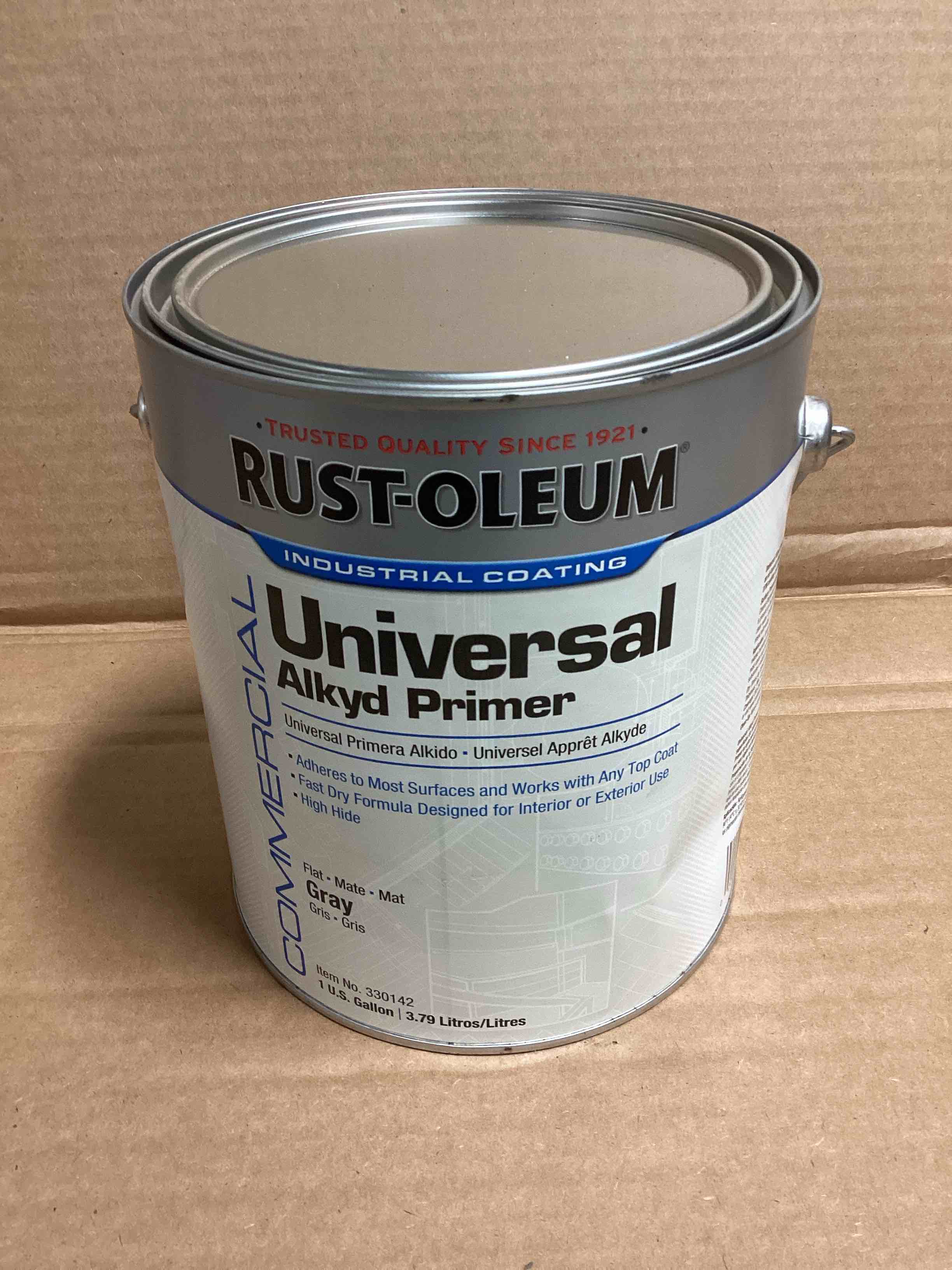 Condition photo showing New/Like New for Rust-Oleum Universal Metal Primer Grey Flat 1 Gallon, 128 Fl Oz (Pack of 1)