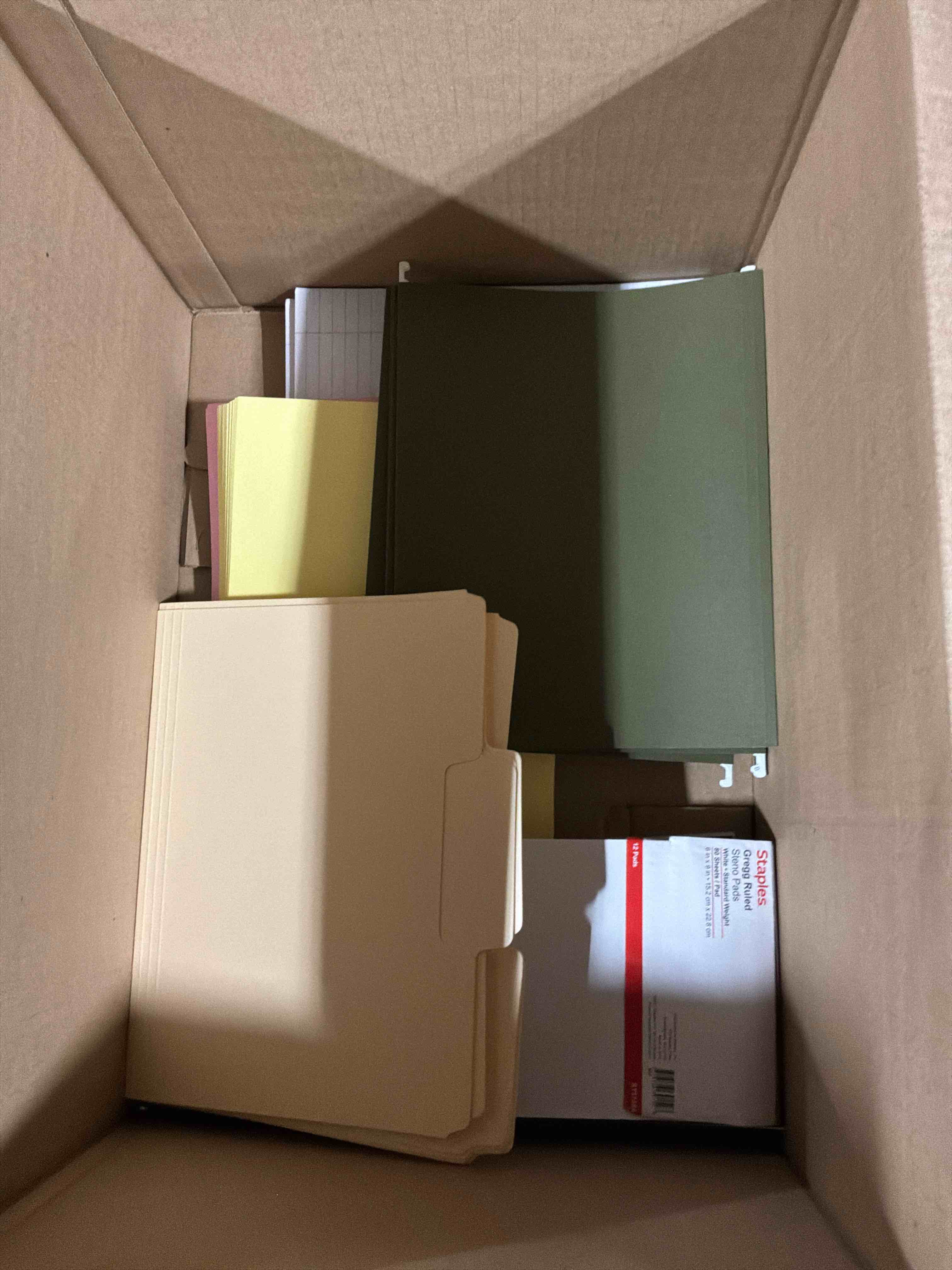Box Of Assorted Office Products 
