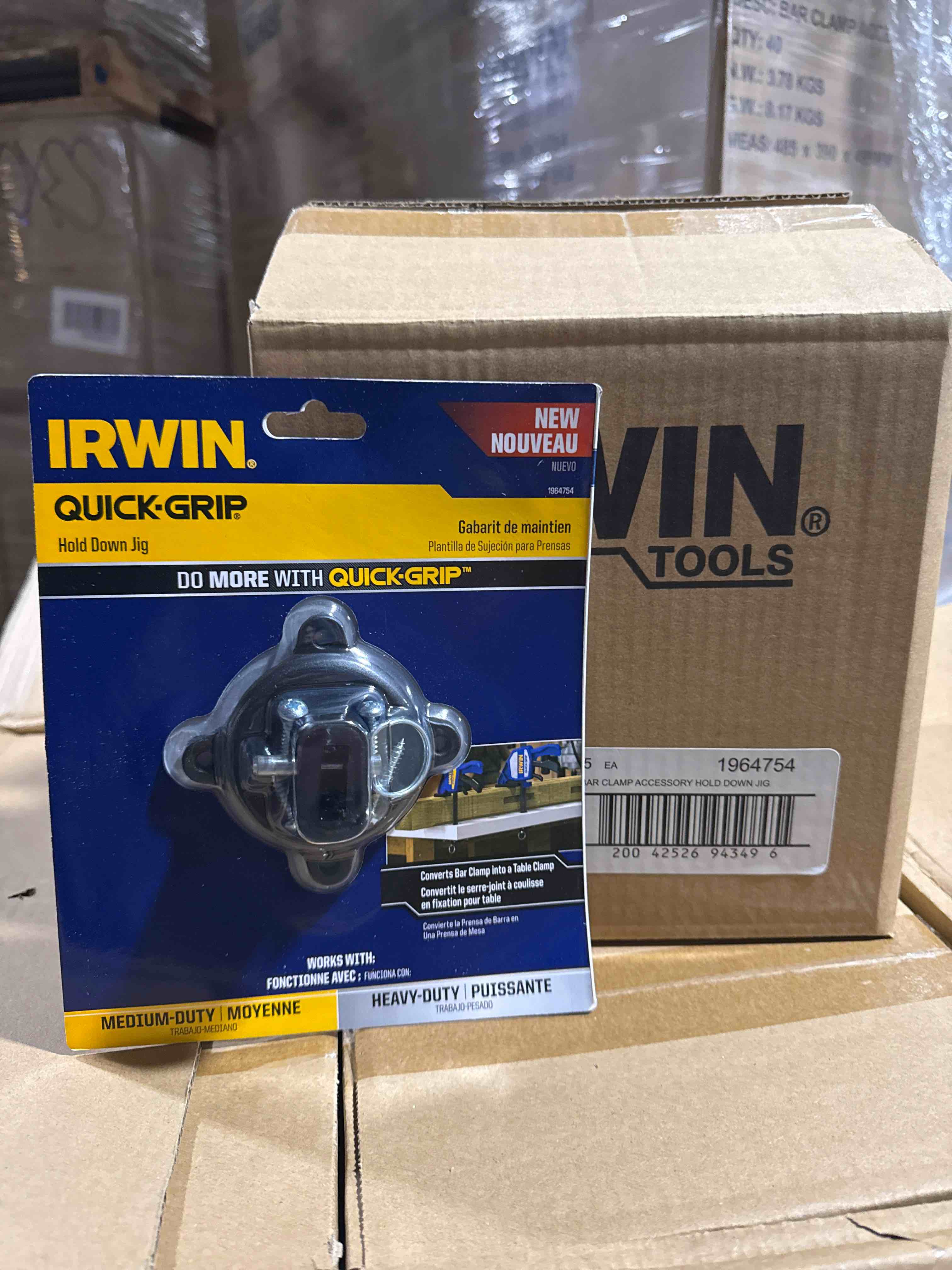 Case of 5 Irwin Tools QUICK-GRIPHold Down Jig for Medium-Duty and Heavy-Duty Clamps, 1964754