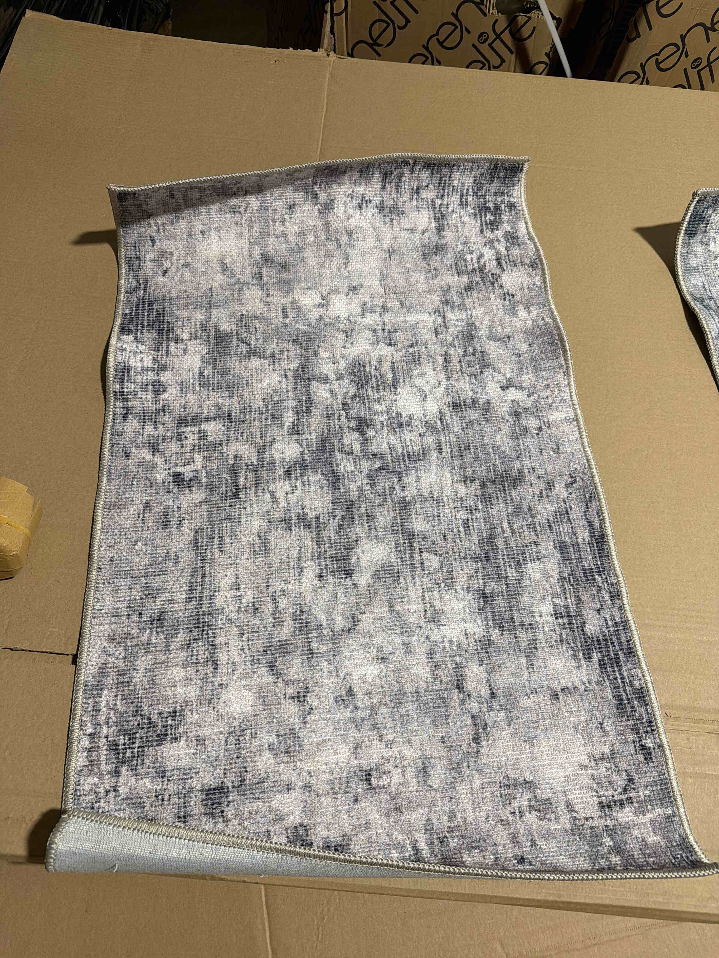 Condition photo showing New/Like New for timeless designs cecilia collection dark grey area rug (2’x3'4)