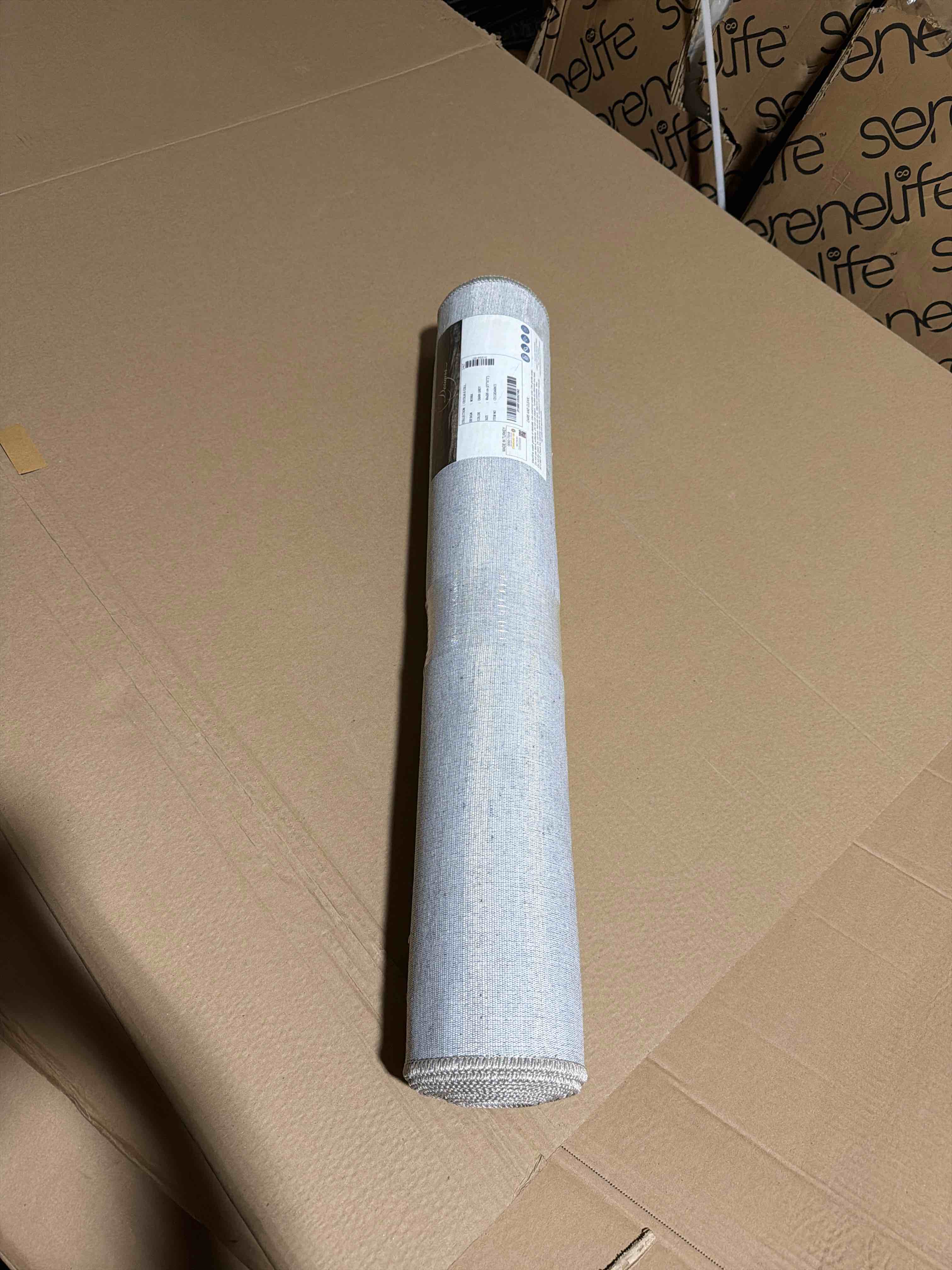 Condition photo showing New/Like New for timeless designs dark grey area rug  (2'7X7'3)