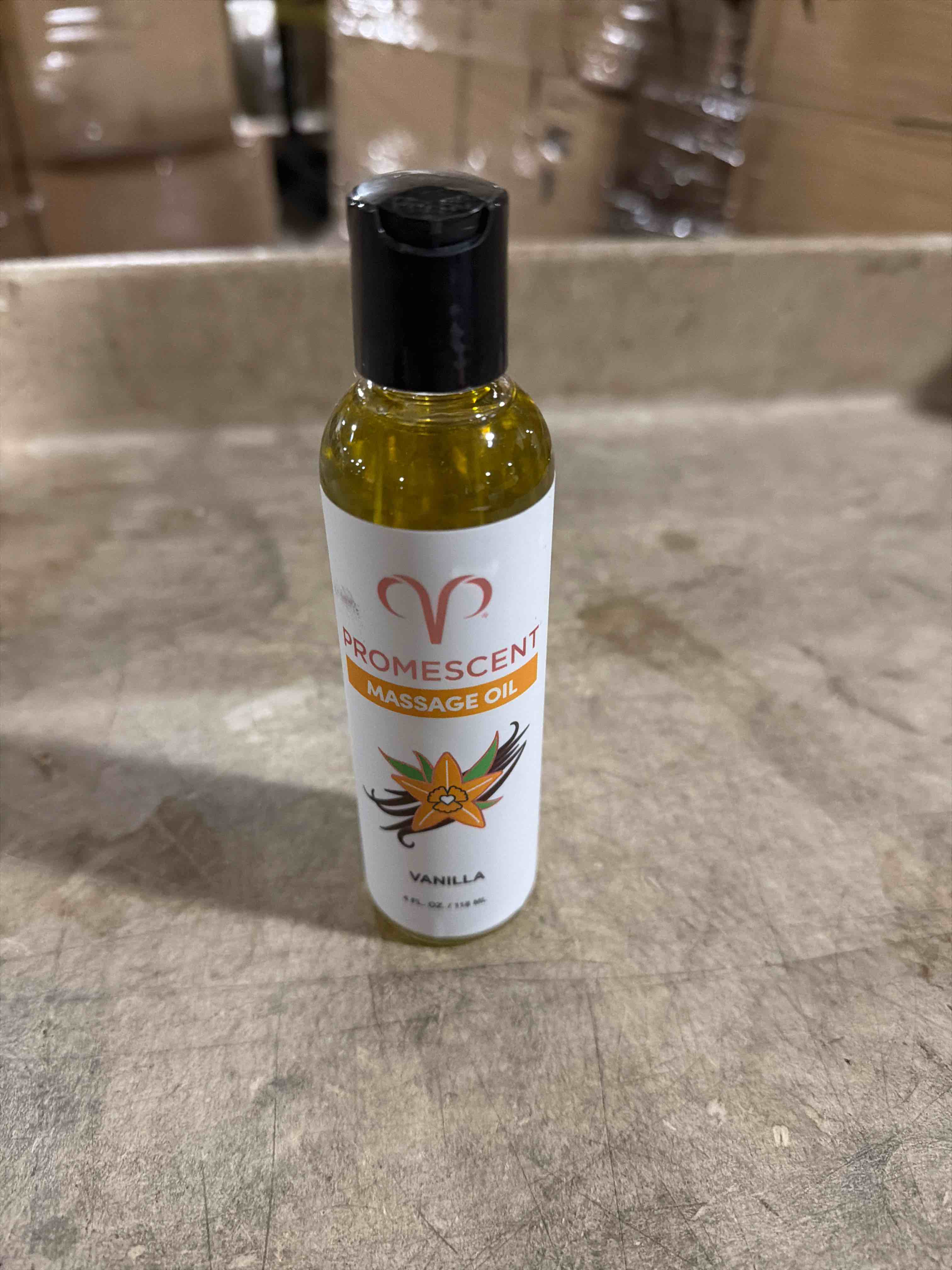 Condition photo showing Brand New for Promescent Vanilla Massage Oil for Massage Therapy  Massage Oils for Date Night  Sweet Almond Oil for Skin  Body Oil for Men & Women to Relieve Stress & Sore Muscles  Essential Oils for Skin (4 oz)