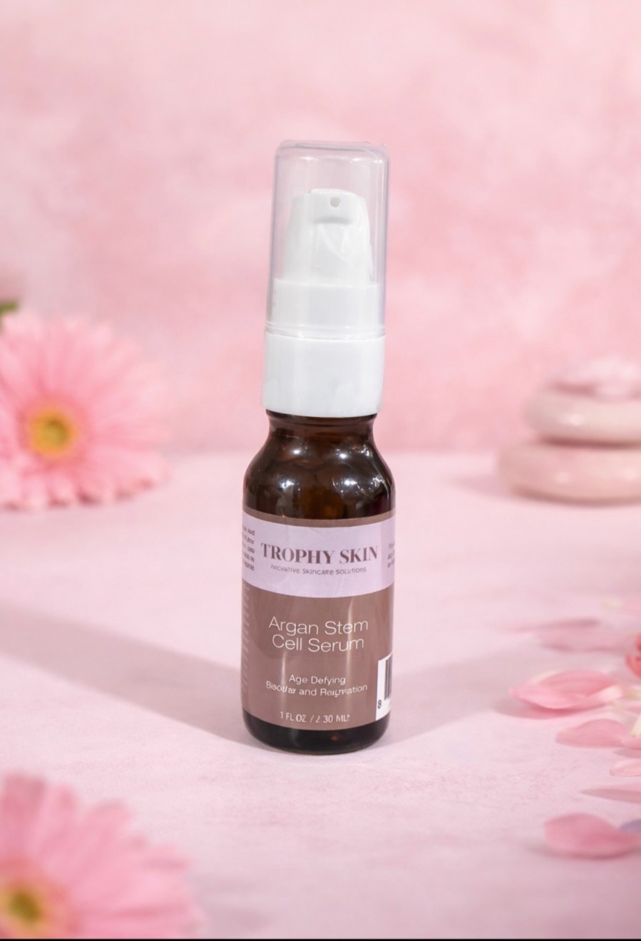 Trophy Skin Argan Stem Cell Serum for Anti-Aging  Wrinkles  Scars  and Skin Hydration on Face and Neck - 10ml