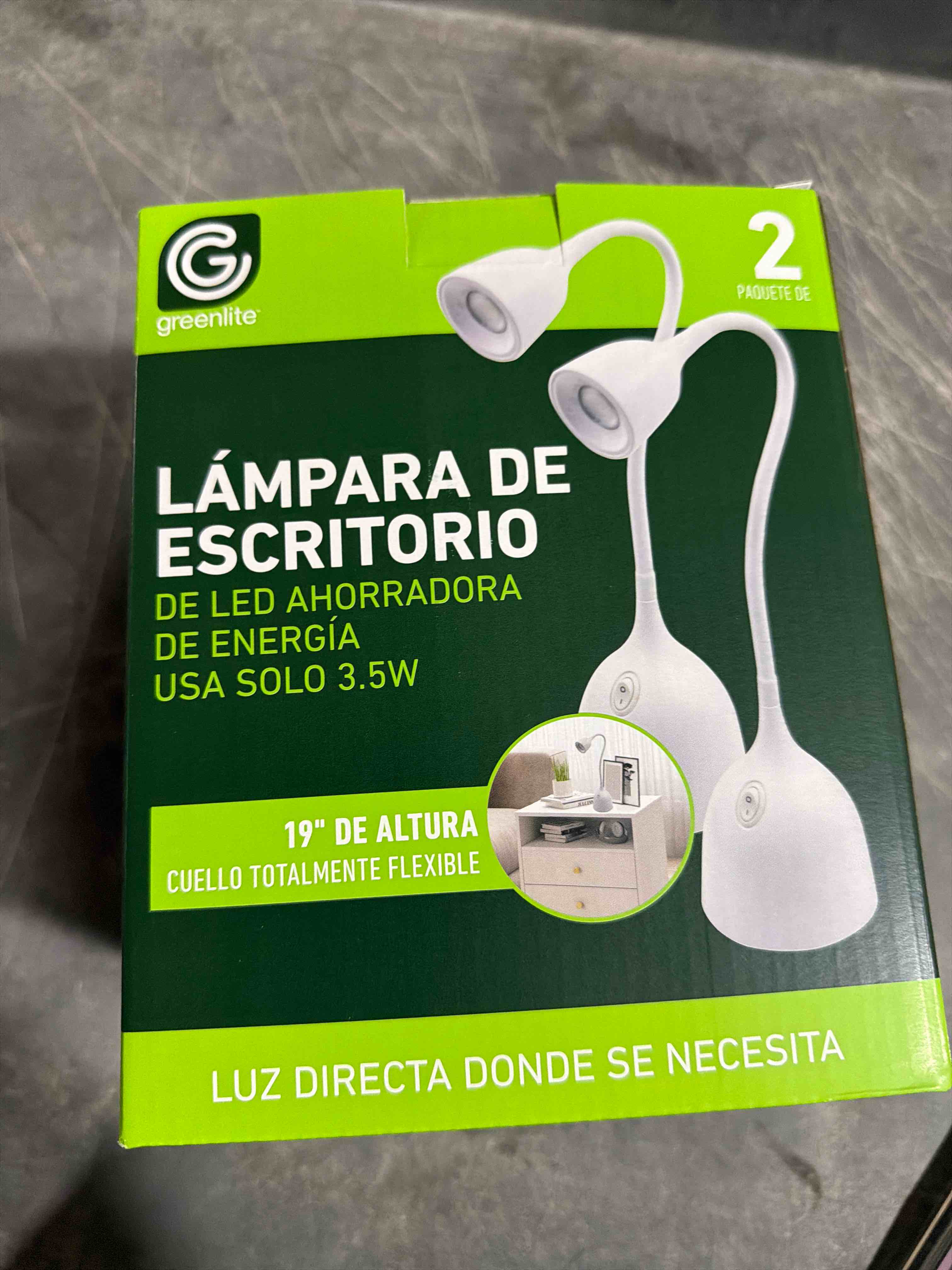 Condition photo showing Brand New for NEW 2 LAMPS - Greenlite Energy Saving LED White Desk Lamps - 2 PACK!