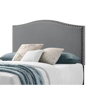 Belle Isle Furniture Ivey Upholstered Headboard  Queen  Gray
