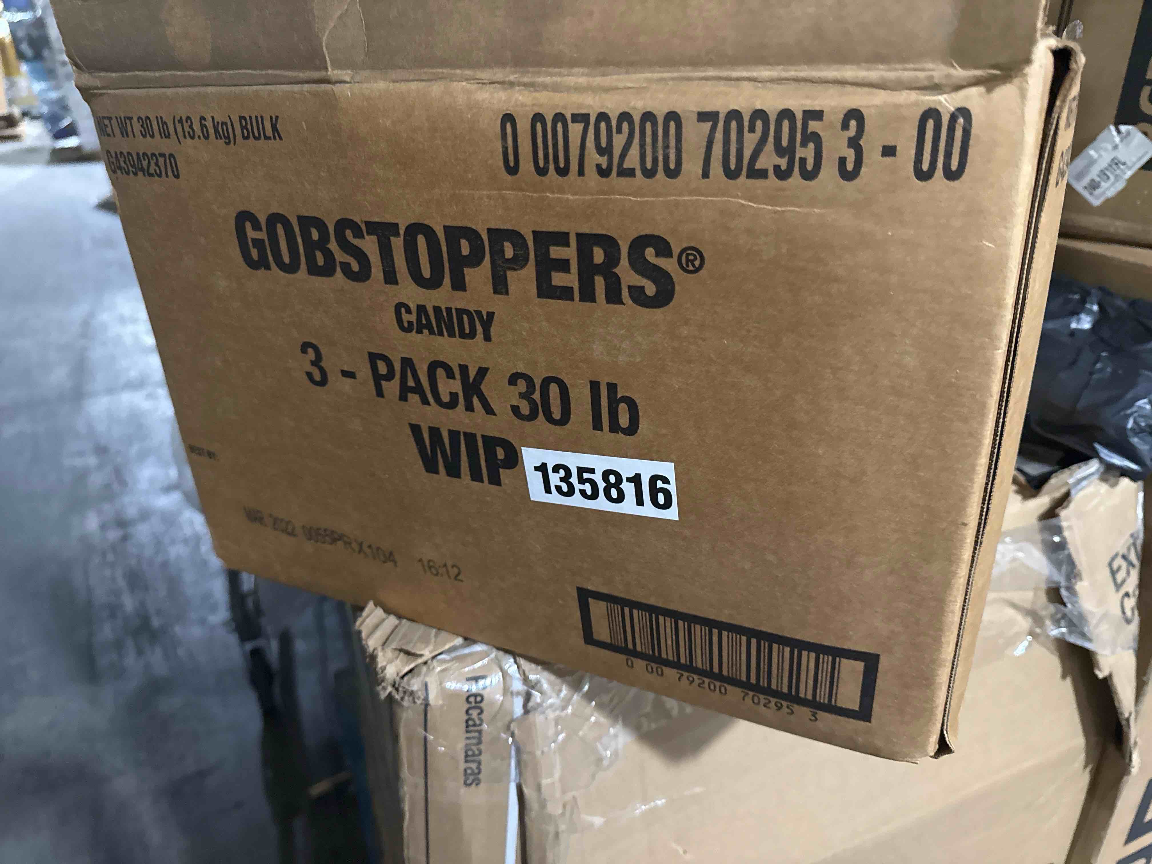 Condition photo showing Good Condition for 30 pounds gobstoppers candy bb march 2022