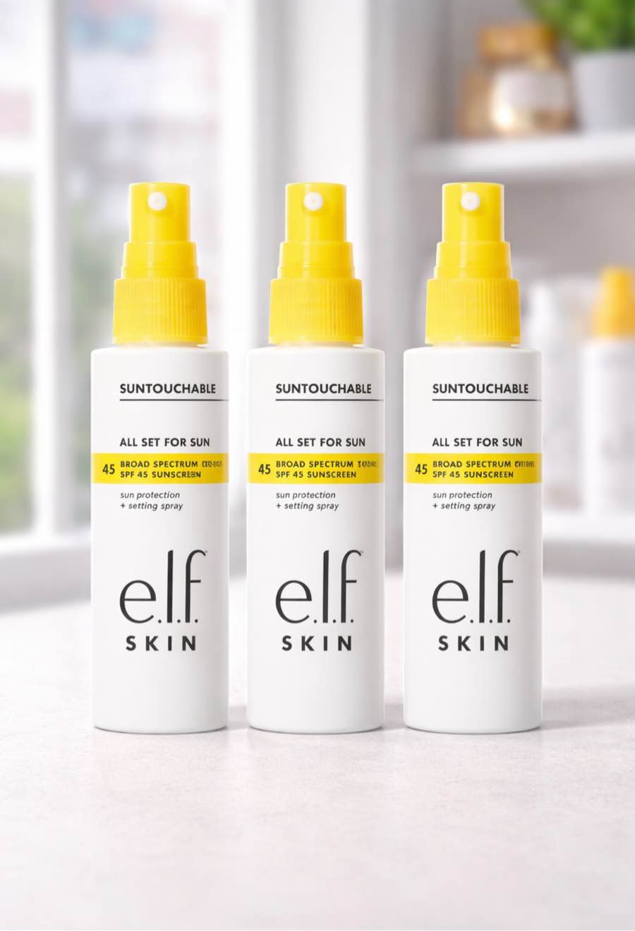 Case of 3 e.l.f. SKIN Suntouchable! All Set for Sun SPF 45