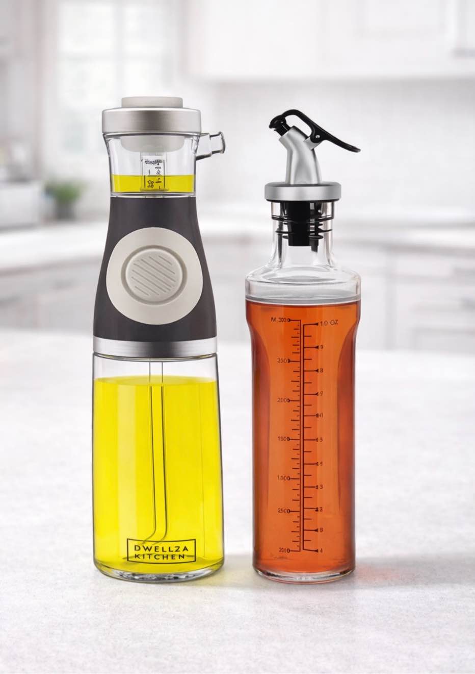 DWËLLZA KITCHEN Cooking Olive Oil Dispenser Bottles 17 Oz and 12 Oz