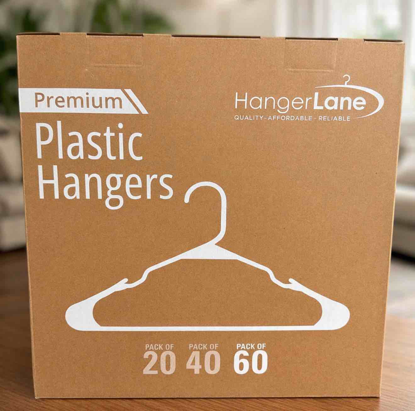 60 pack premium plastic hangers 