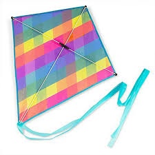Brybelly Rainbow Plaid Diamond Kite