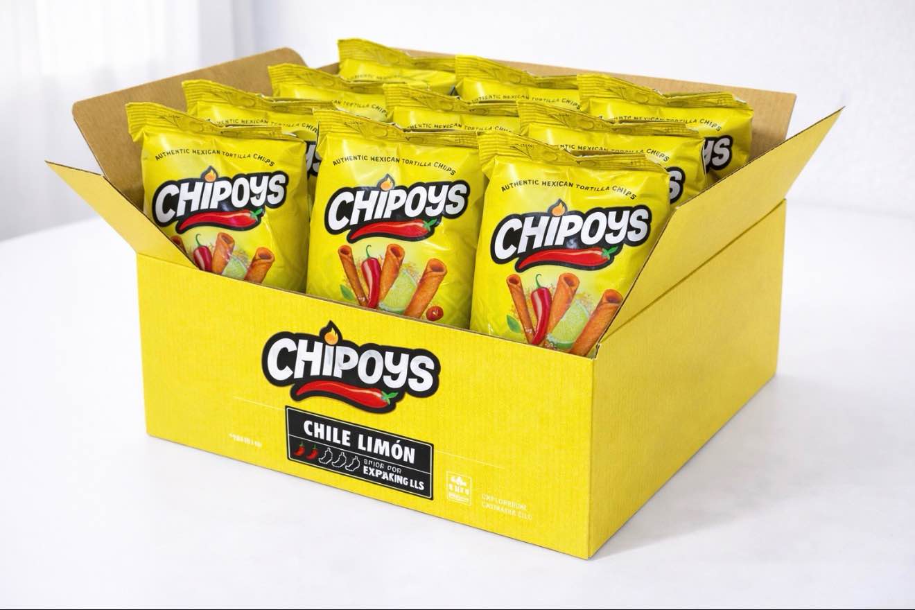 case of 8 chipoys fiery tortilla chips | chile limon flavor | 4 ounce bags ( bb 10.2025) 