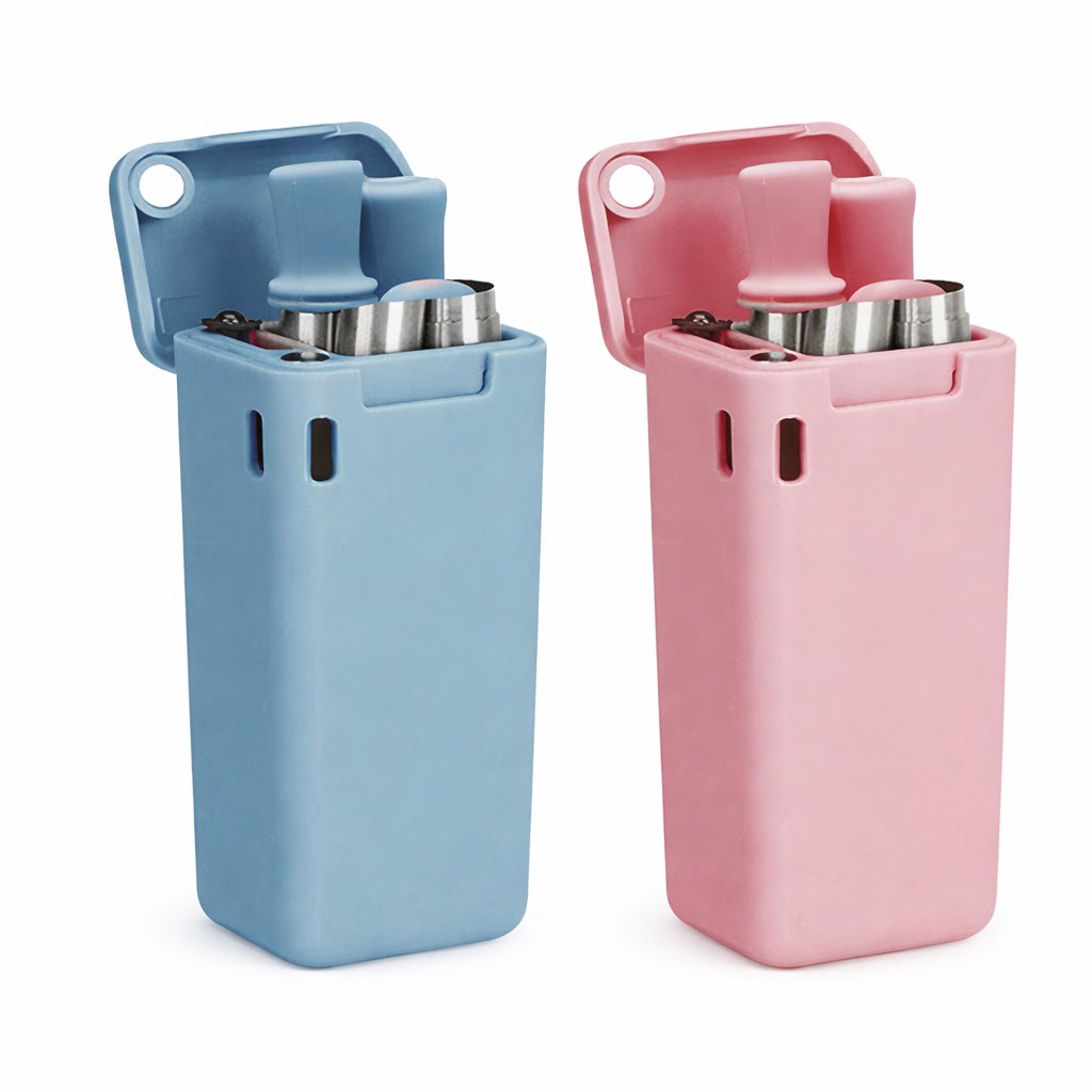 2 pack folding straws with case