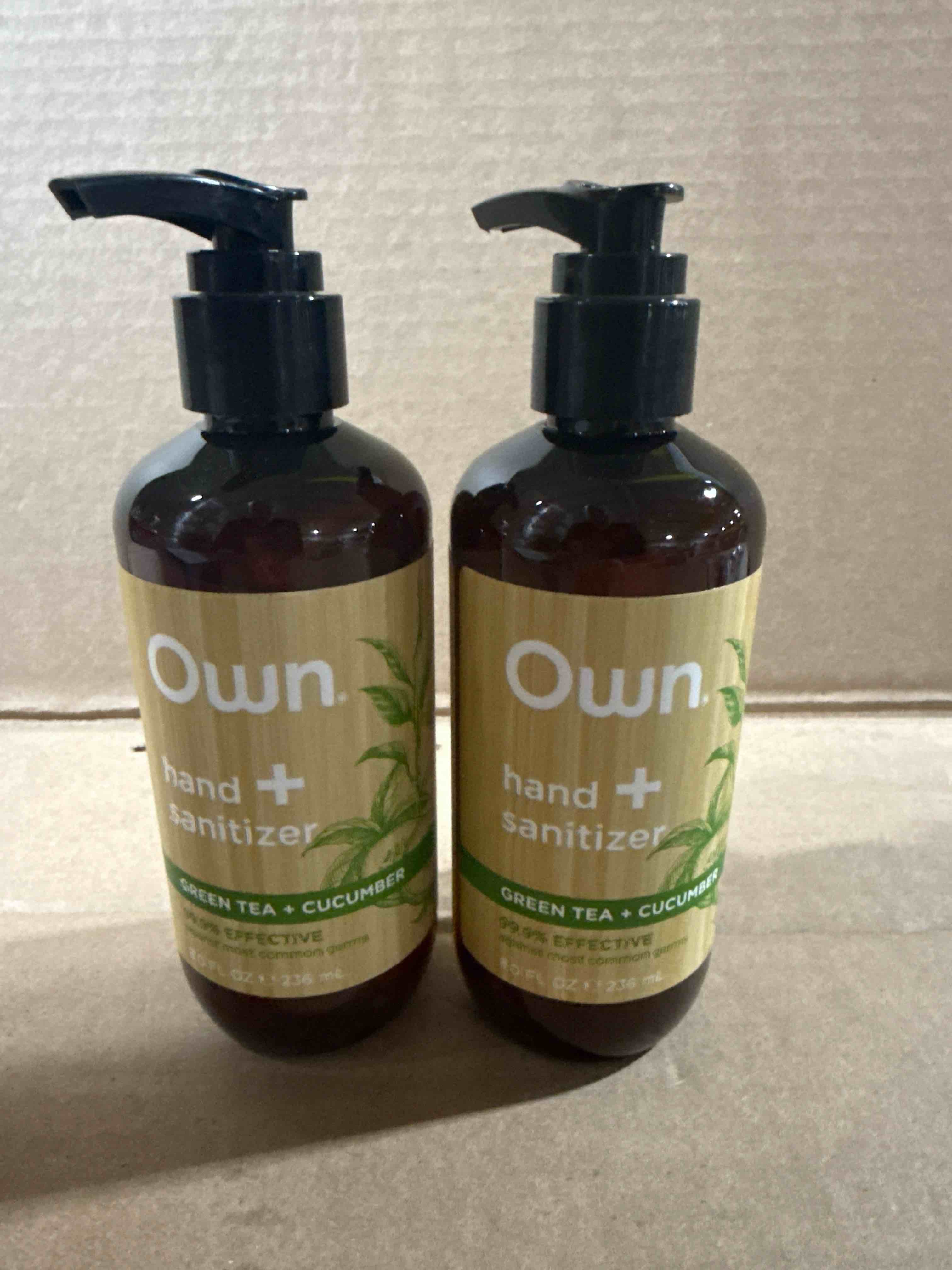 Set of 2 OWN Hand Sanitizer Green Tea + Cucumber 8 fl oz 