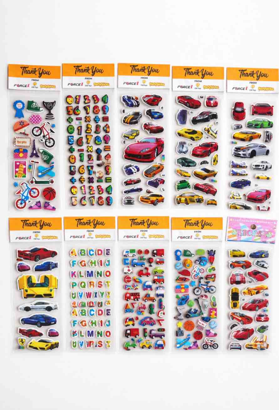 pack of 10 car sticker pack 