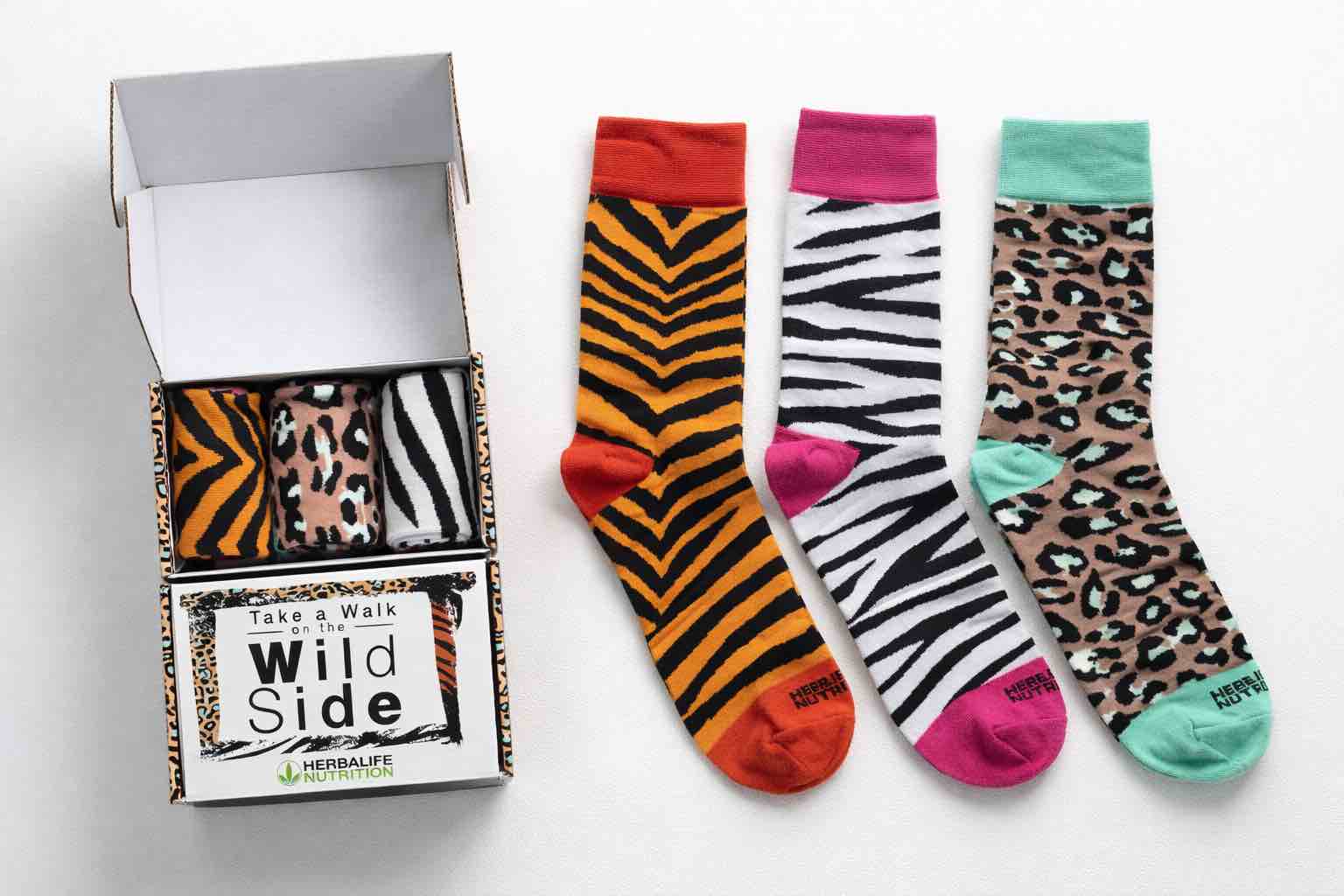 3 pack gift set Wild Side Socks Herbal Life Nutrition 