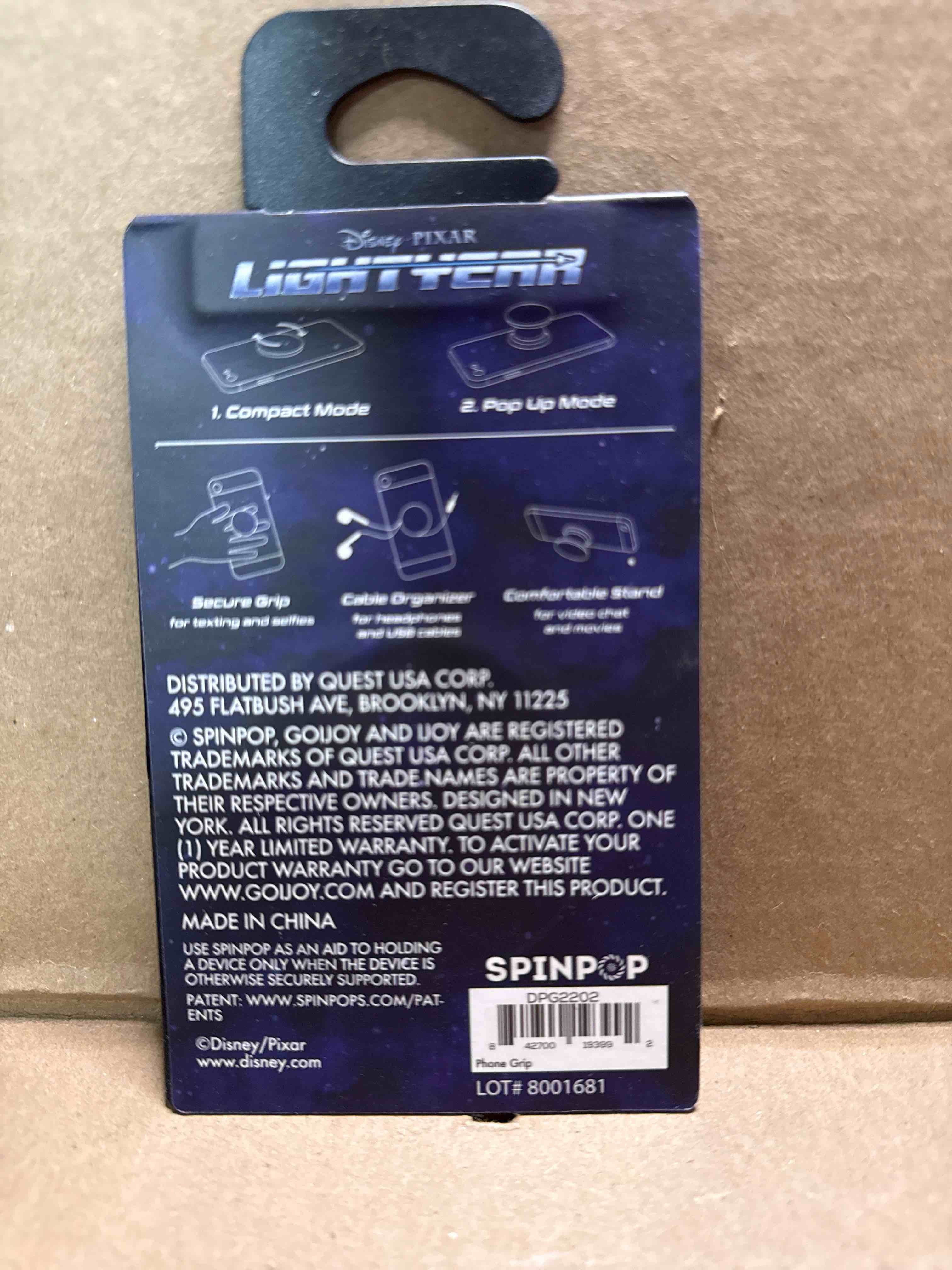 spinpop lightyear phone grip 