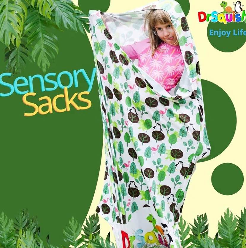 Dr Squish Sensory Bag | Sensory Sock | Sensory Sleeve | Wearable blanket/sheet | Comfortable, feels good | light weight | breathable for boys and girls (Large) (Large) 