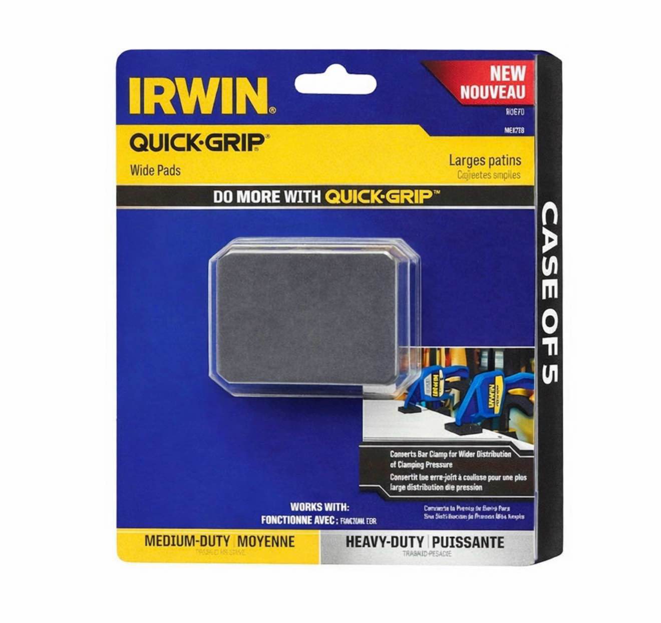 Condition photo showing New/Like New for case of 5 quick-grip wide pads 2pk 