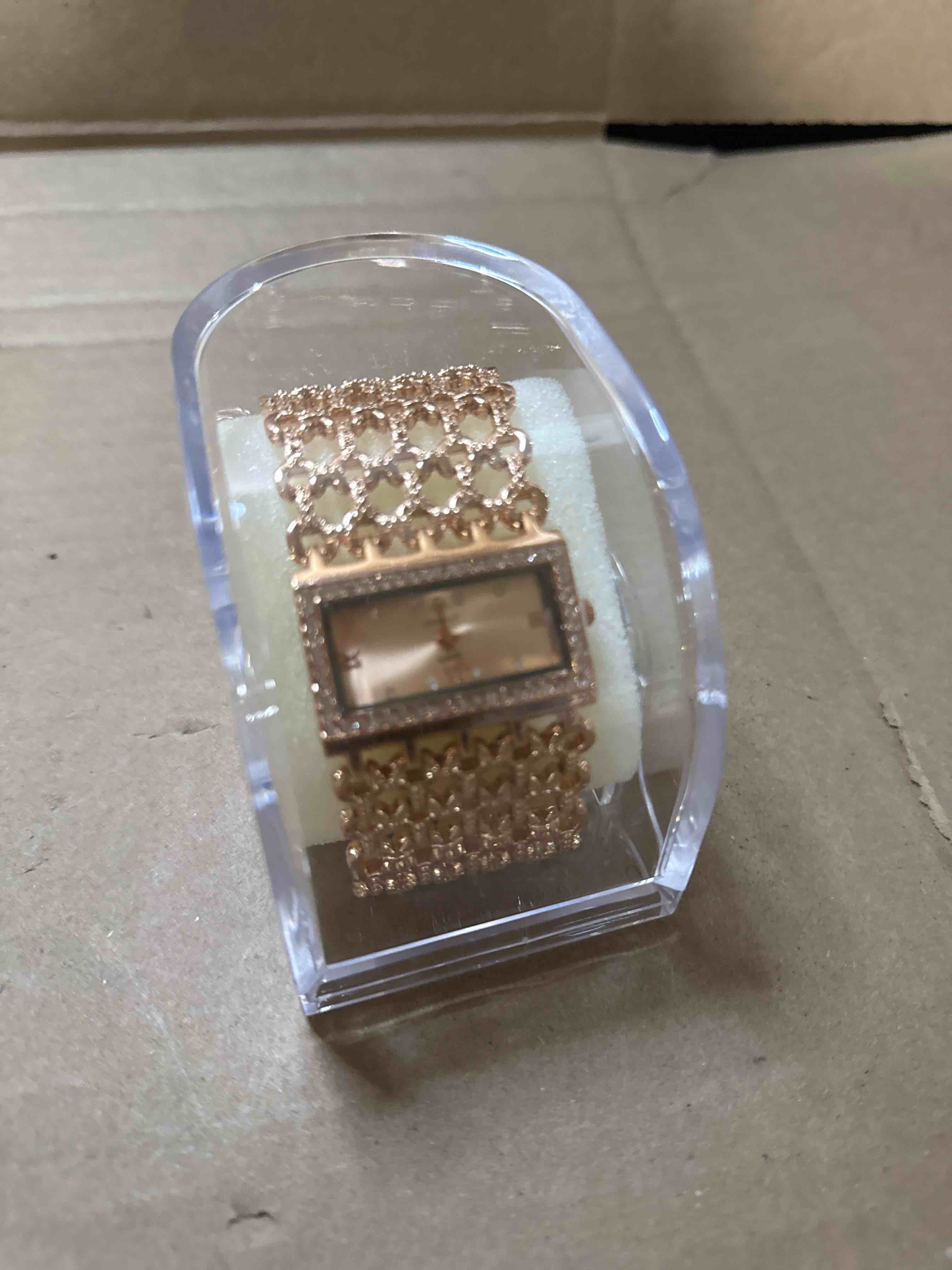 Condition photo showing New/Like New for fashion cuff bracelet watches for women luxury rectangular dial analog quartz wrist watch gifts for ladies