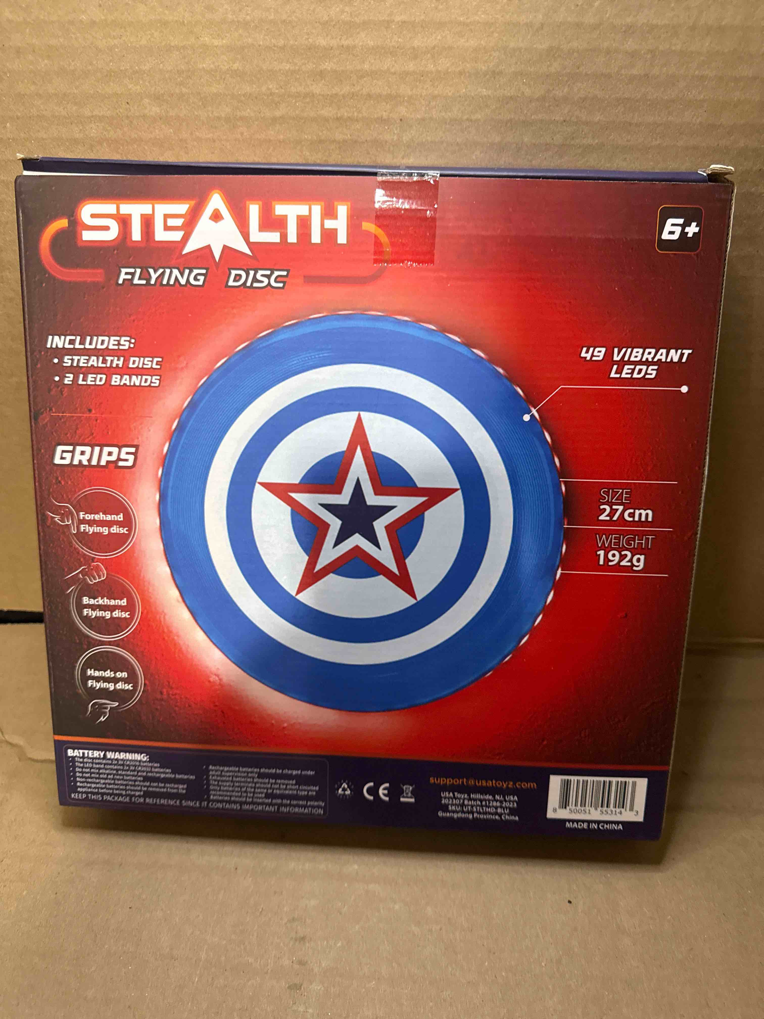 Condition photo showing Brand New for usa toyz stealth flying led disc