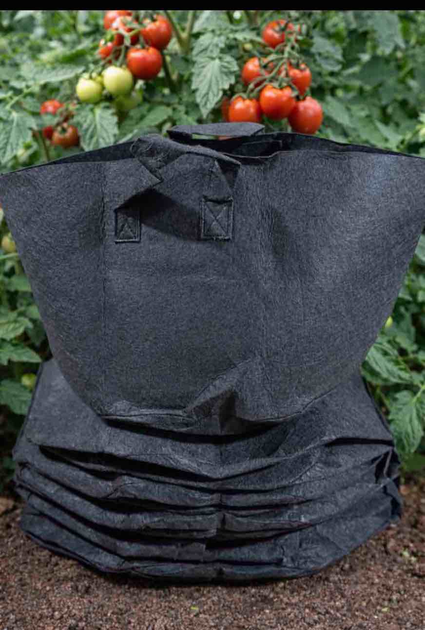 10 pack of 2-gallon black planters grow bags/aeration fabric pots w/handles 