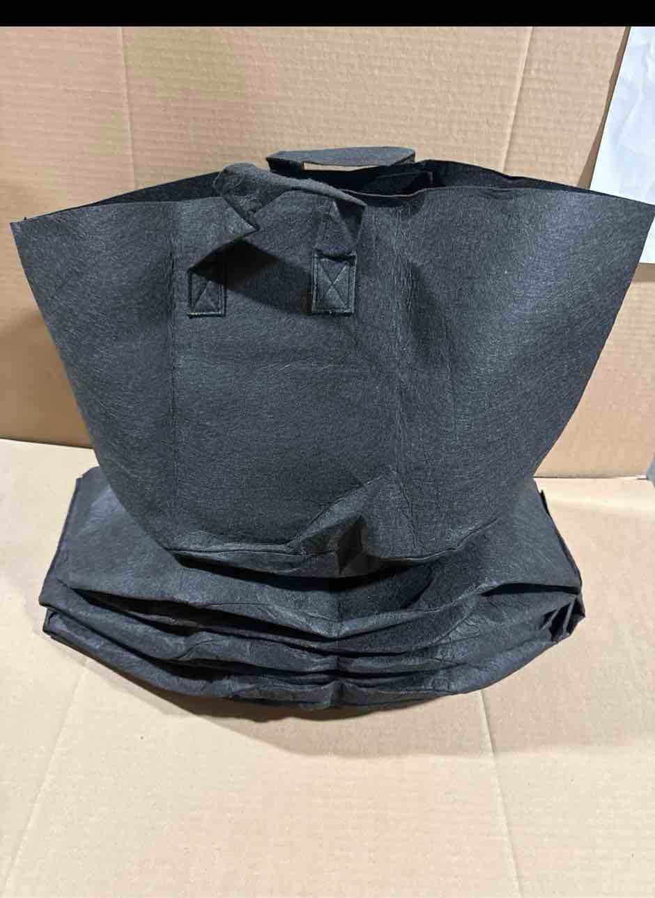 Condition photo showing Brand New for 10 pack of 2-gallon black planters grow bags/aeration fabric pots w/handles 