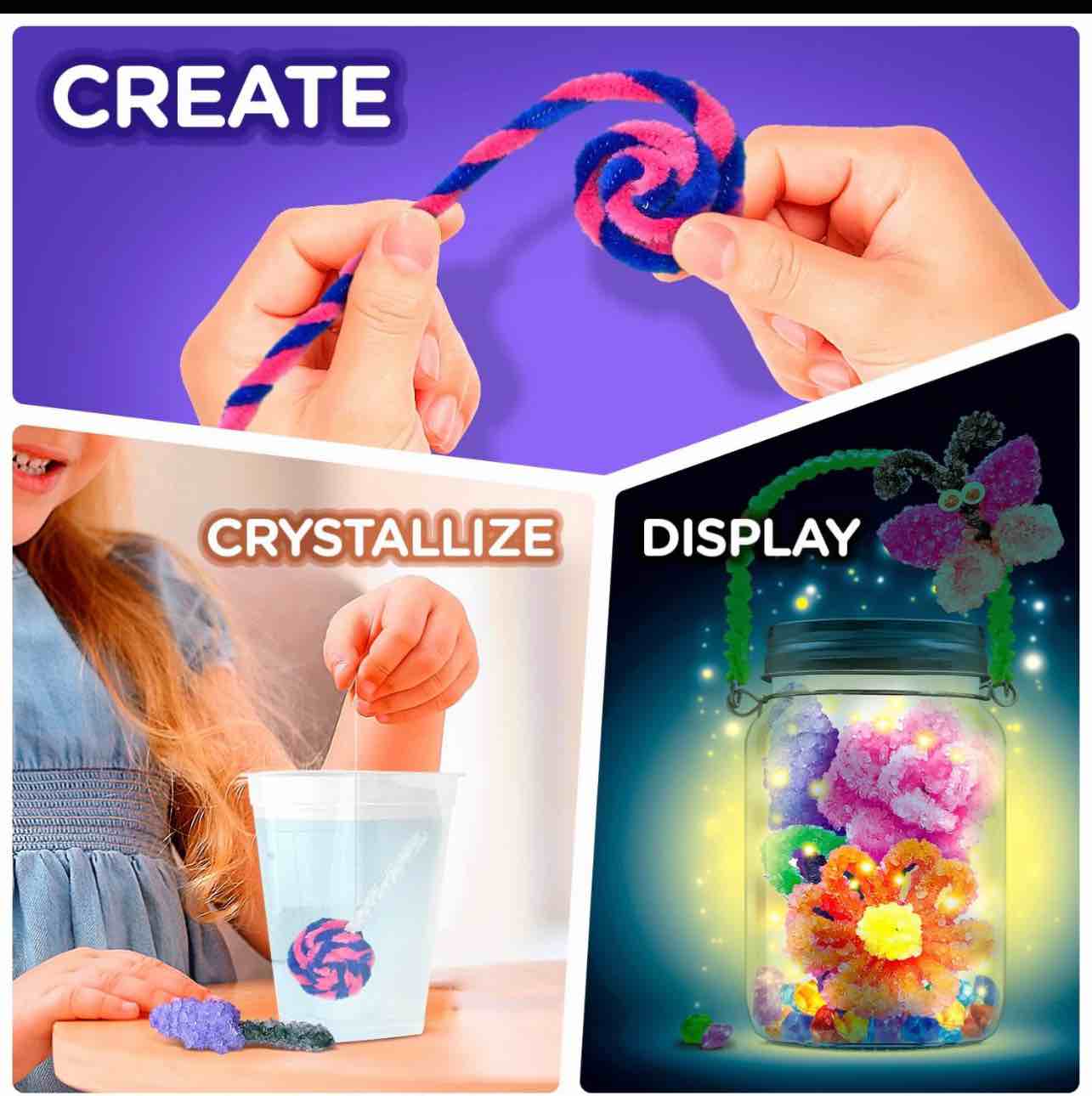 Condition photo showing Brand New for arts and crafts kit for girls ages 8-12. craft your own crystal night light - holiday gift set for 6,7,8-12 year old girls. cute girls toy