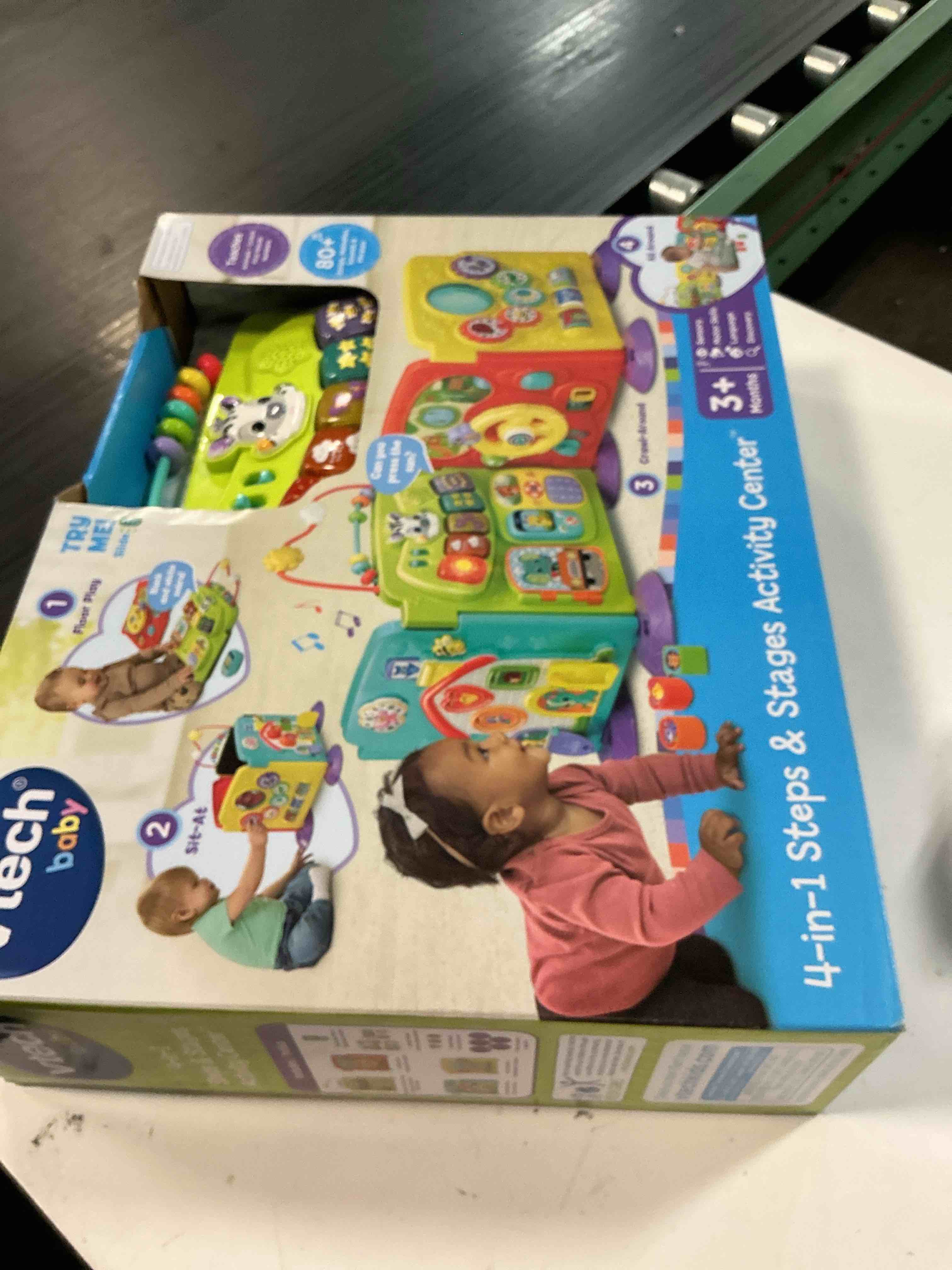 Condition photo showing New/Like New for vtech baby 4-in-1 steps & stages activity center with movable panels - walmart exclusive - english version