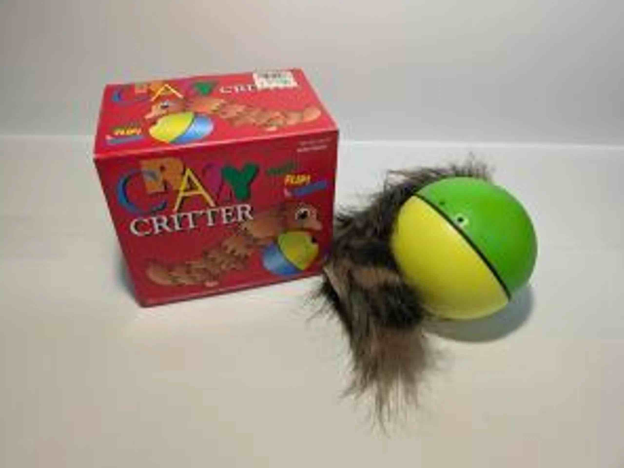 Condition photo showing New/Like New for crazy critter w ball