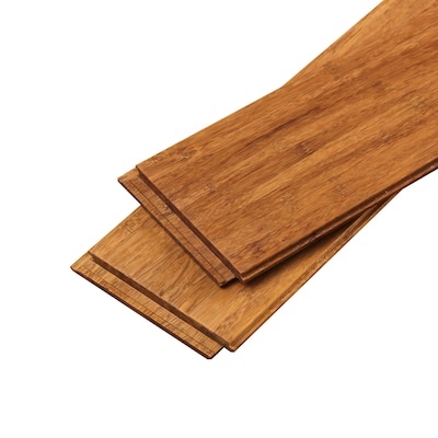 CALI (Sample) Fossilized Java Bamboo 7/16-in T x 3-3/4-in W Smooth/Traditional Solid Hardwood ( 8 pcs 