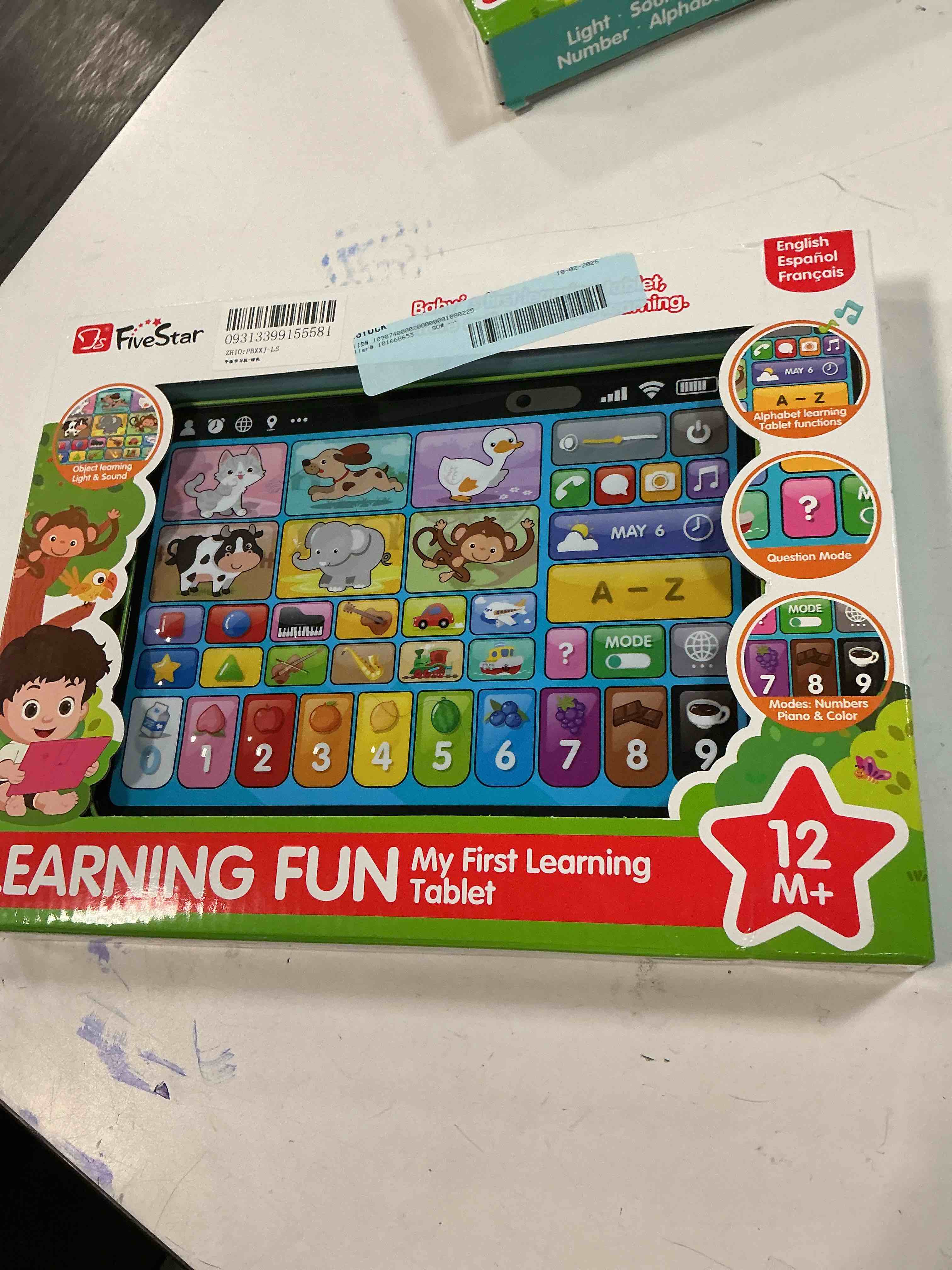 Condition photo showing New/Like New for hahaland 5-language learning tablet for toddlers 1-3 – new version educational toy with sounds & speech therapy – early development for boys, girls, baby, toddler, ages 1 2 3