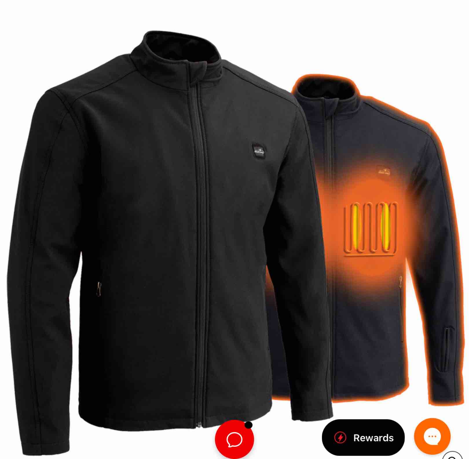 the bikers zone bz2862 men s heated black soft-shell jacket with 12v battery 4x-large