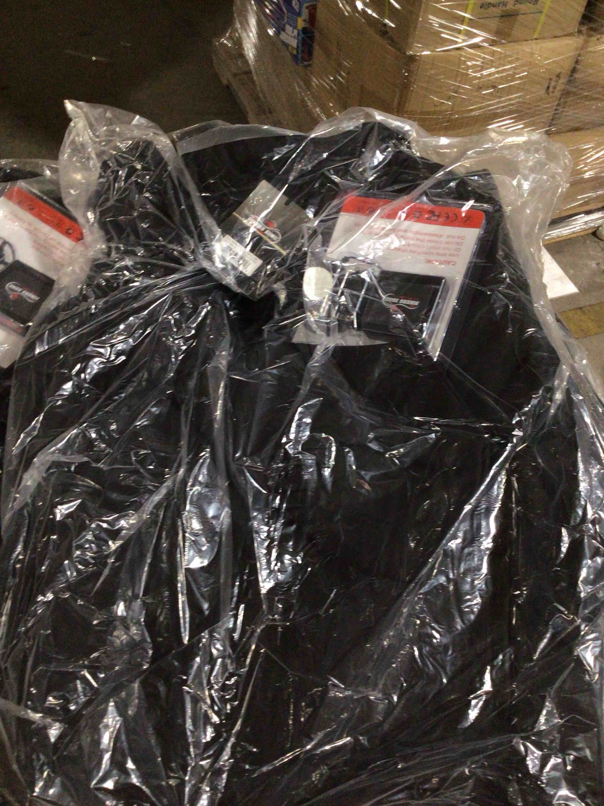 Condition photo showing Brand New for the bikers zone bz2862 men s heated black soft-shell jacket with 12v battery 4x-large
