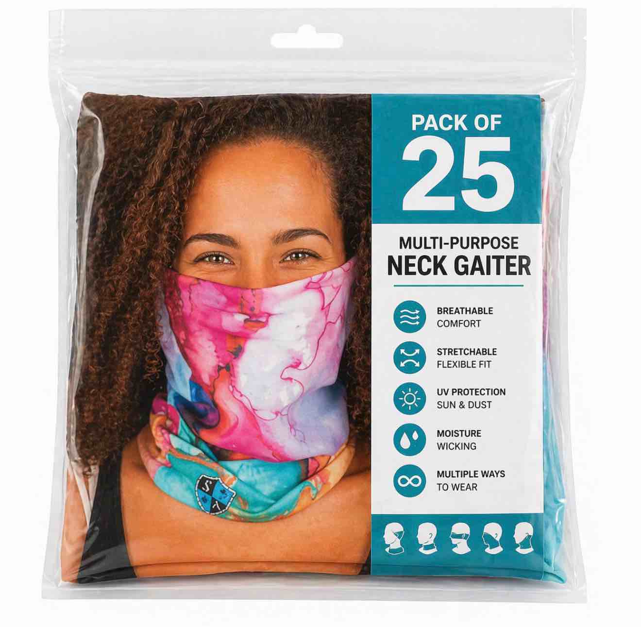 Pack of 25 SA fishing gear, watercolor, face protector