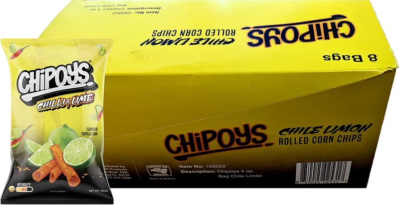 CHIPOYS CHILE LIMON ROLLED CORN CHIPS