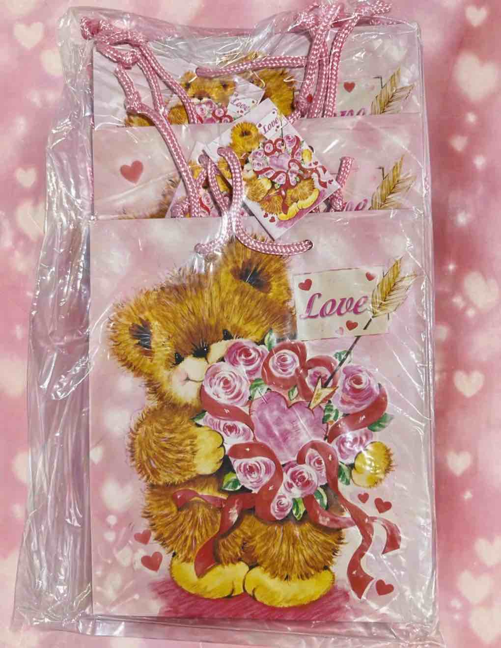 pack of 6 love gift bag, medium size 