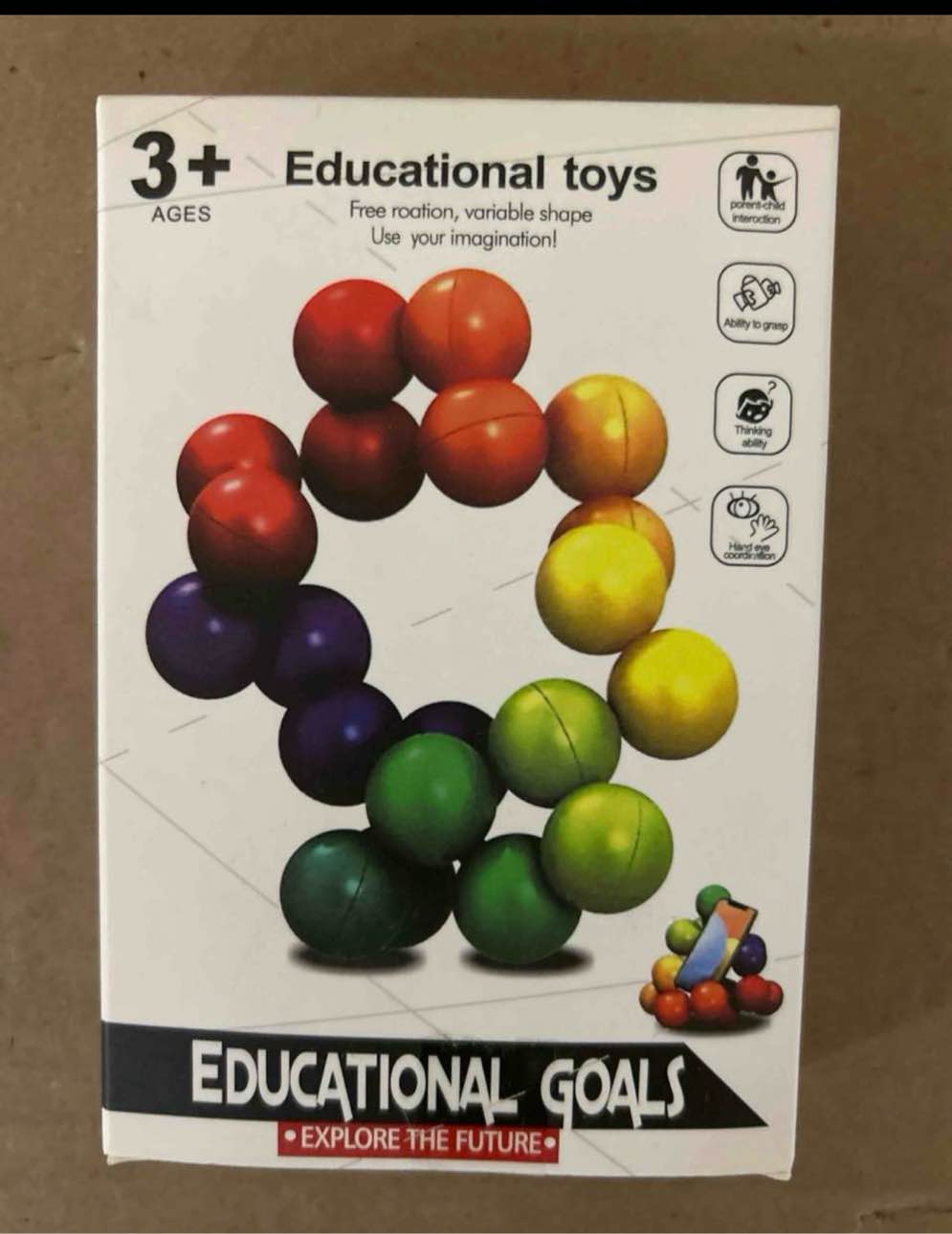 Condition photo showing Brand New for educational toys, free rotation, variable shape use your imagination