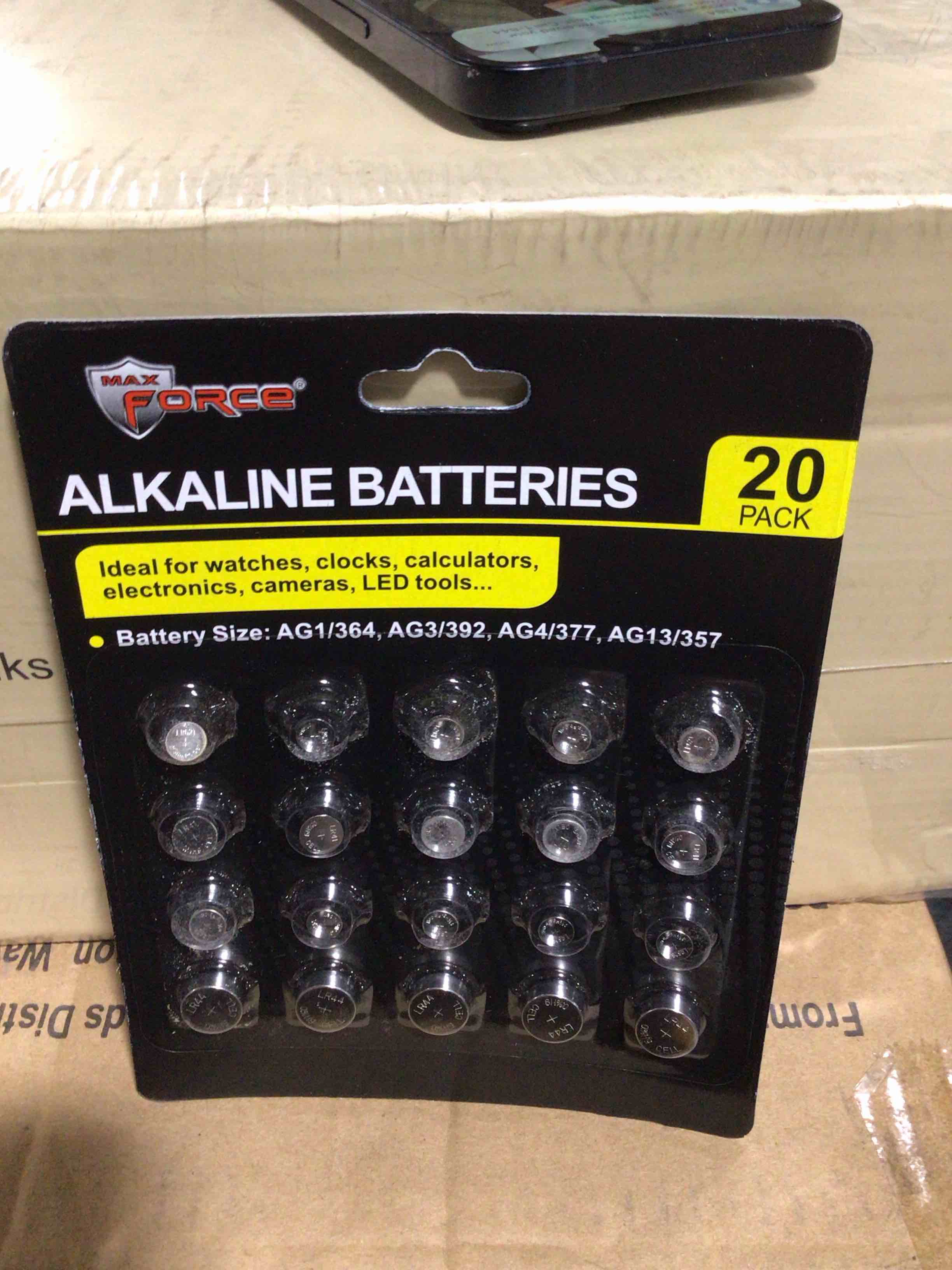 Condition photo showing Brand New for battery asst btn cl 20pk