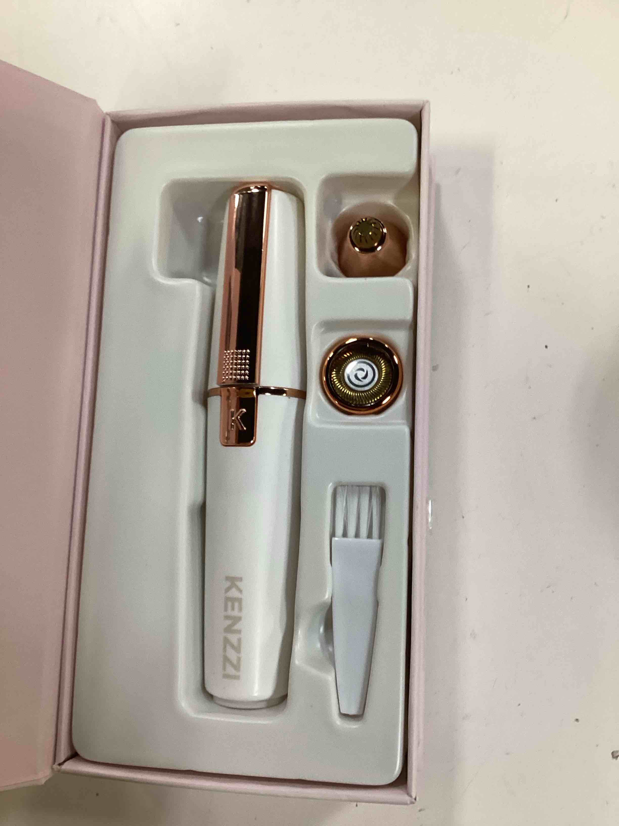 Condition photo showing Good Condition for kenzzi 2-in-1 rechargeable facial hair remover and eyebrow shaver for women white and rose gold