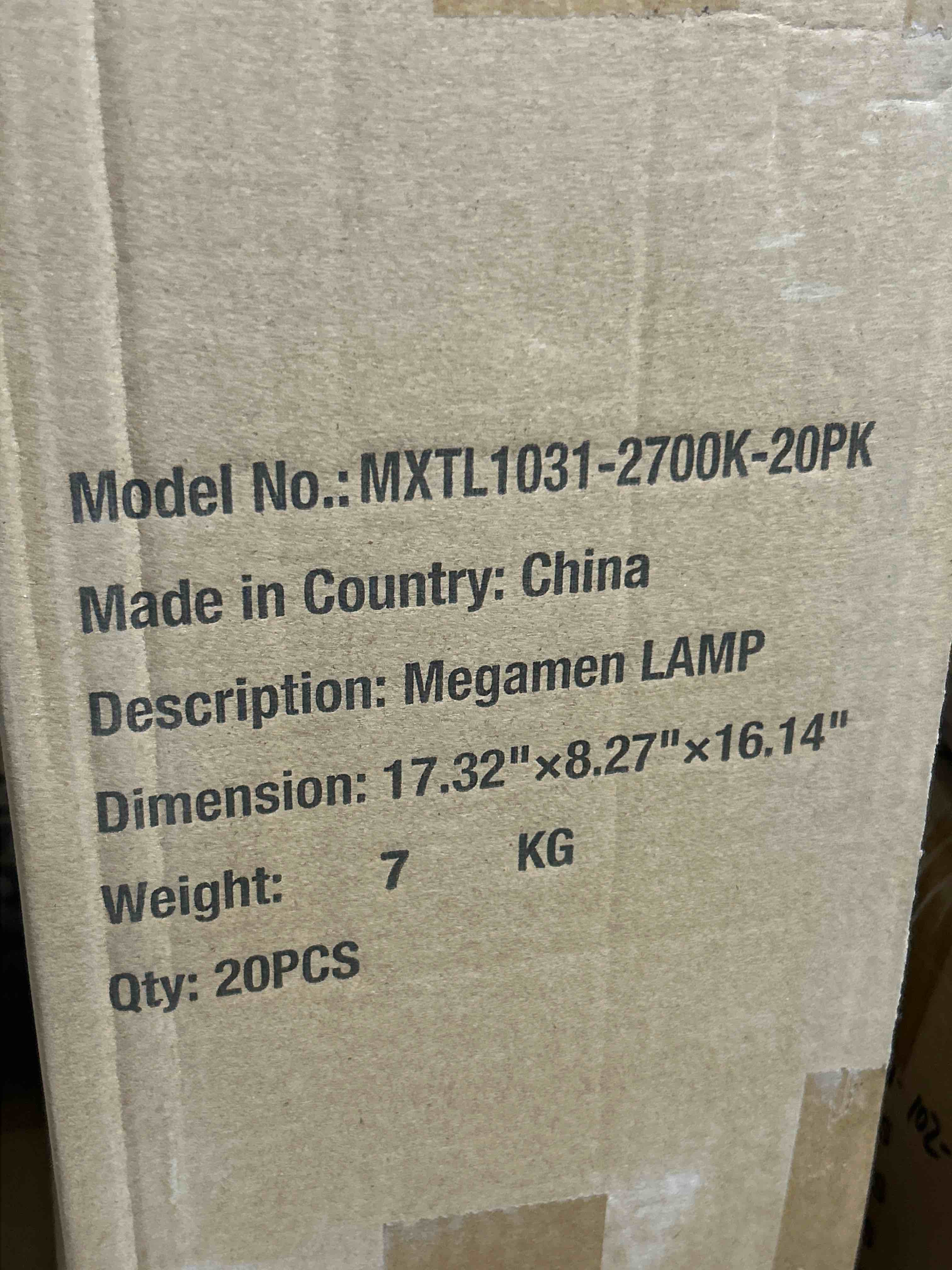 Condition photo showing Brand New for case of 20  megaman led ceiling light 