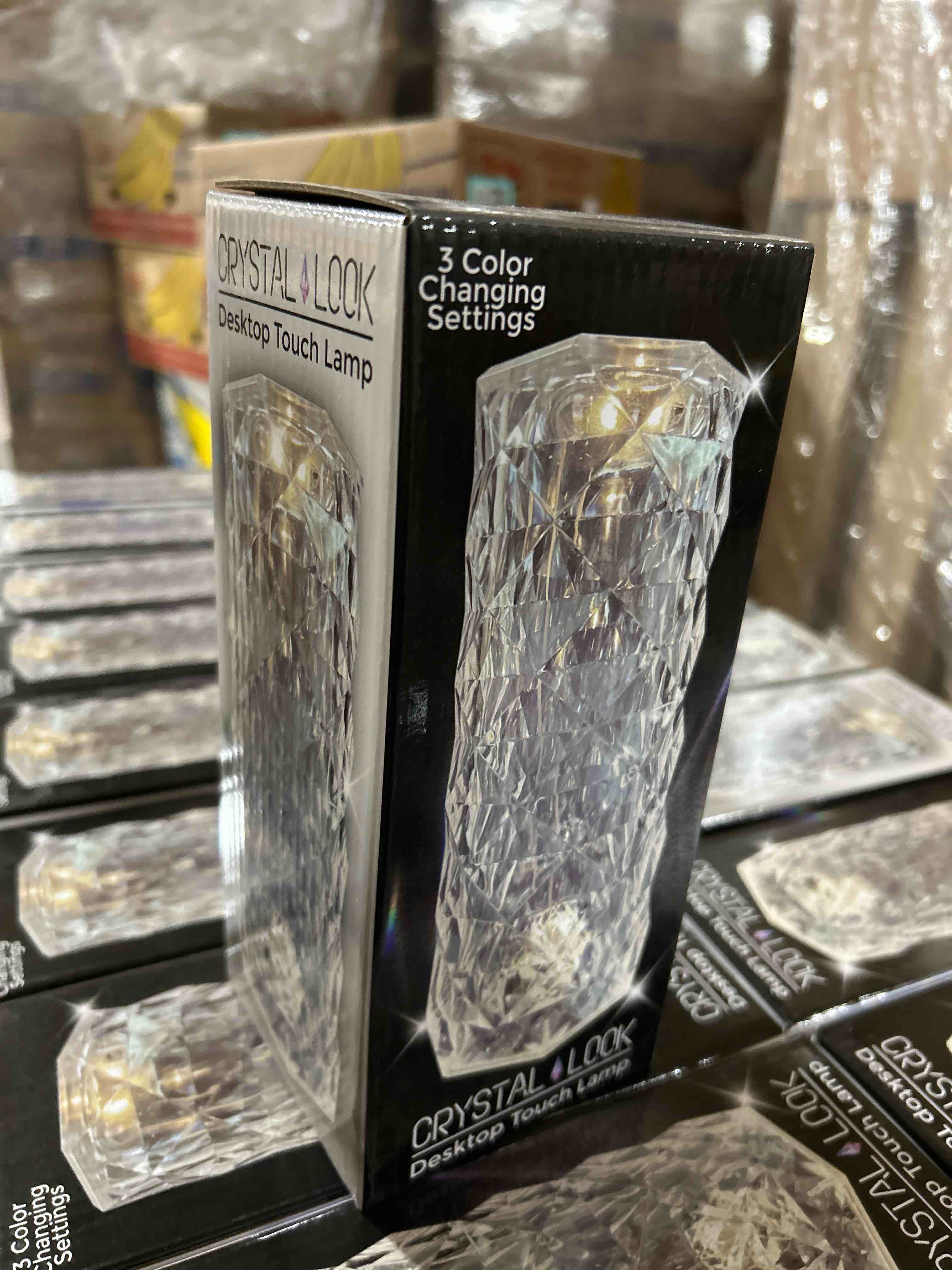 crystal look desktop touch lamp 