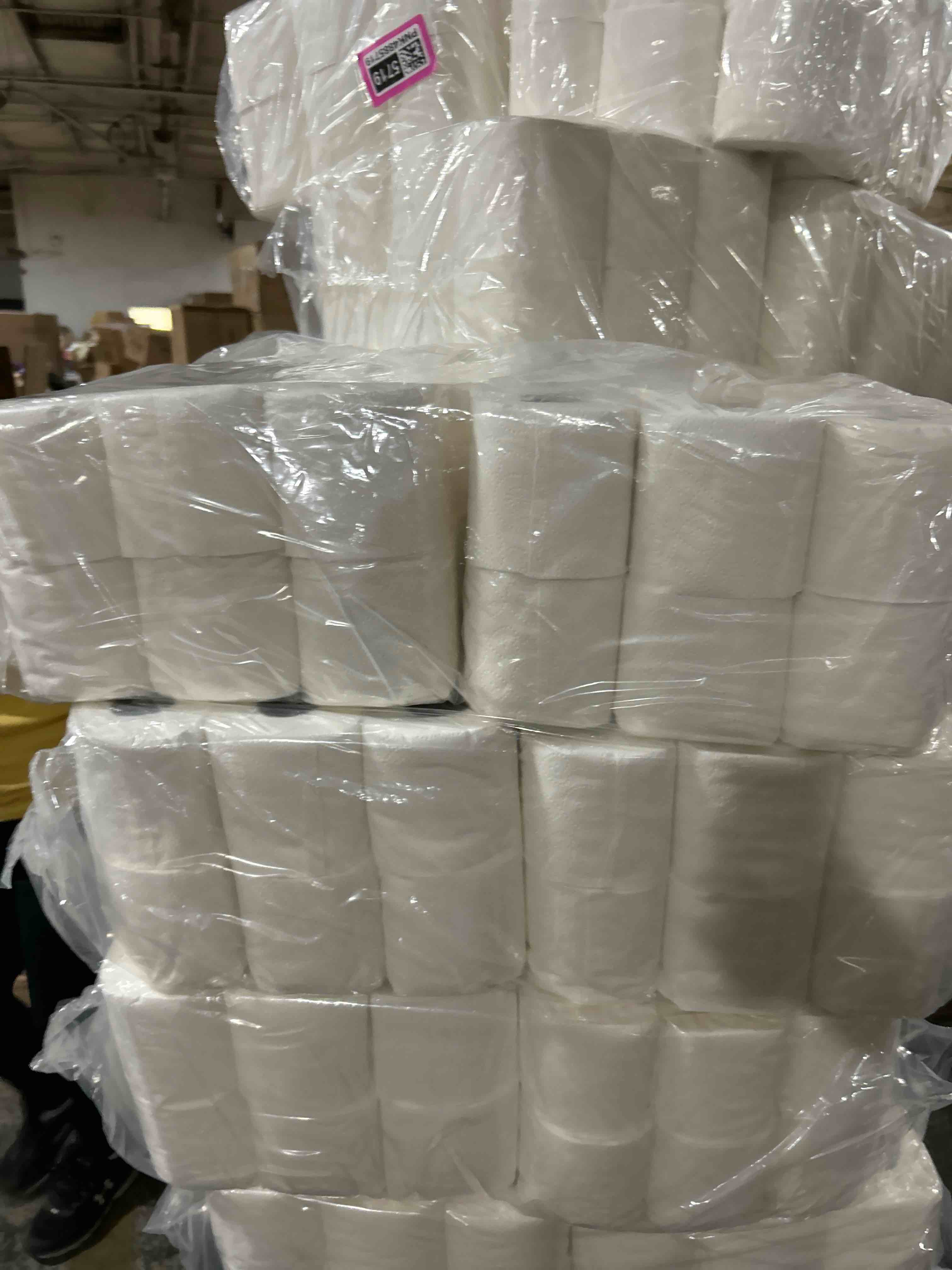 Condition photo showing New/Like New for just bath tissue, 2 ply, 300 sq ft. per bundle, 48 rolls total