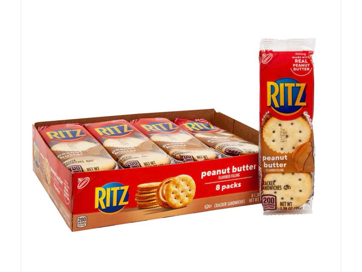 case of 14!! PEANUT BUTTER CRACKER SANDWICHES, PEANUT BUTTER