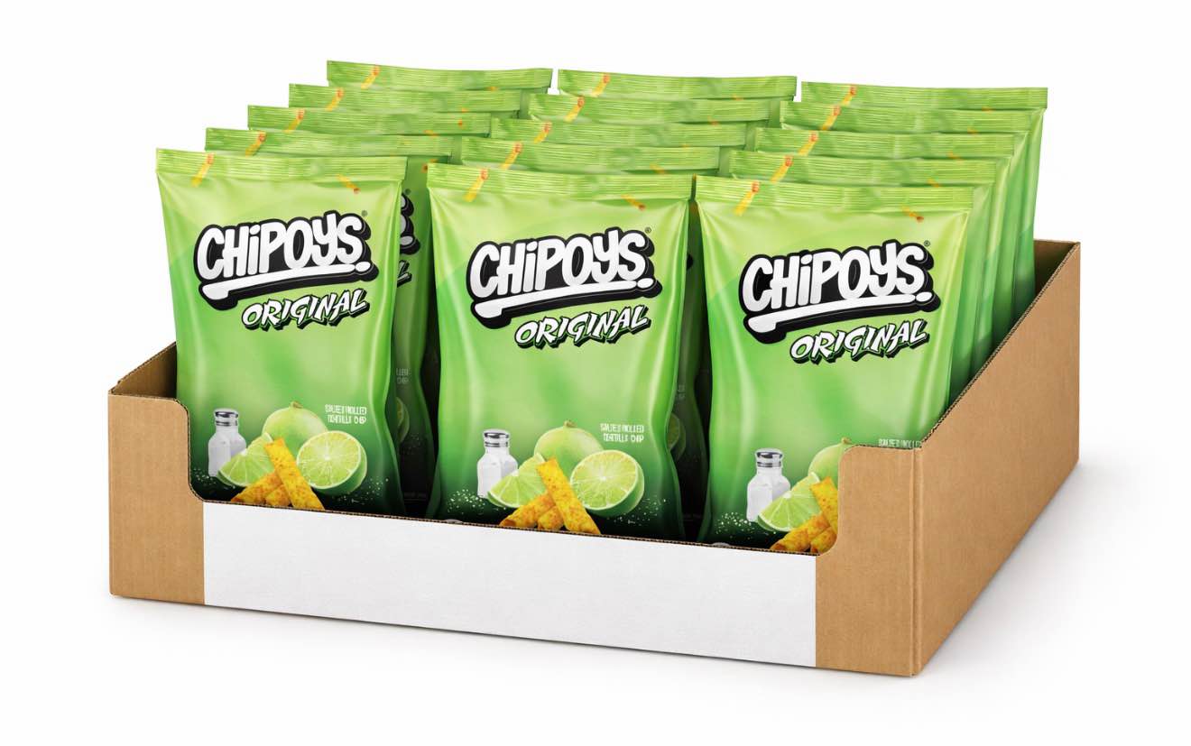 Case of 12 Chipoys Original Rolled Tortilla Chips, 10 Ounce 12 per case (BB 9.2025) 
