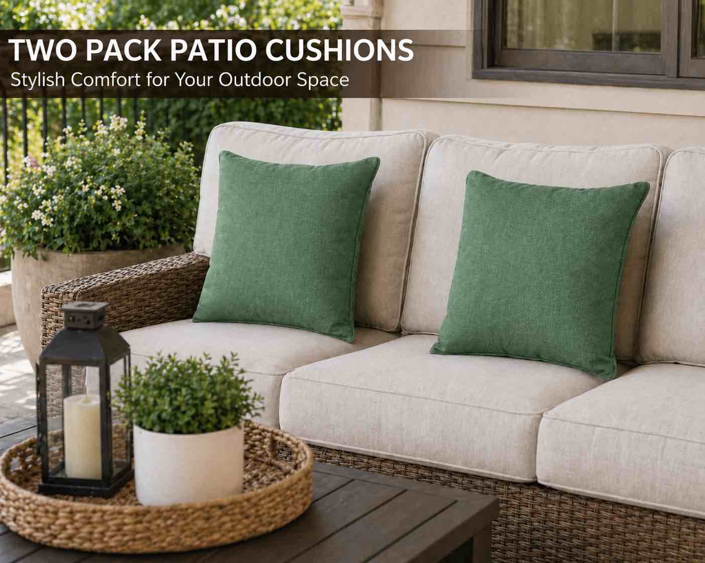 2 pack patio cushions