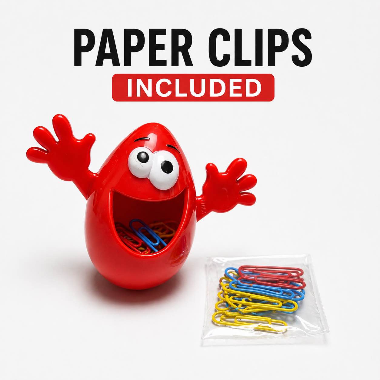 paper clip holder with paper clips