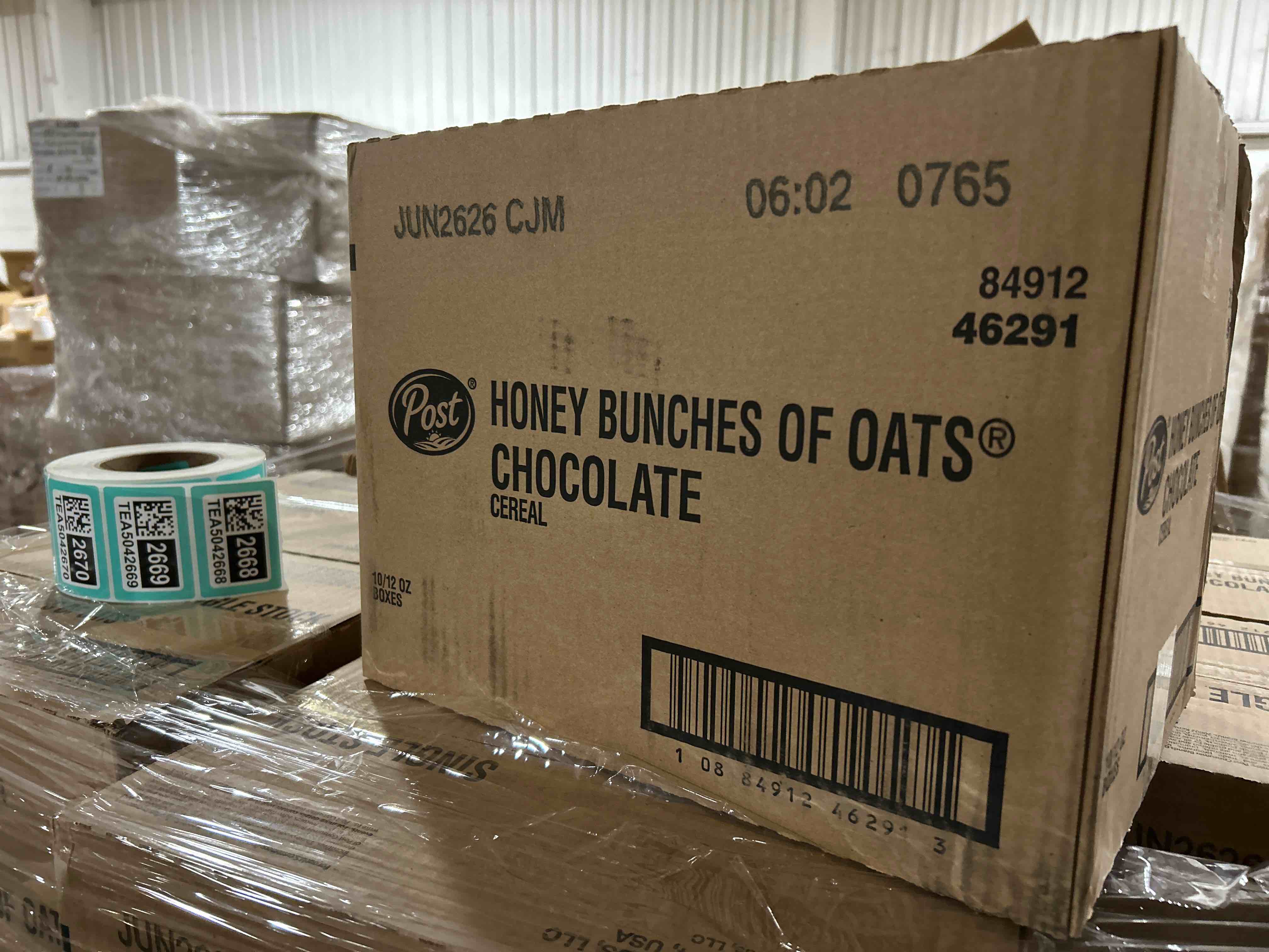 Condition photo showing Brand New for case of 12 honey bunches of oats chocolate, 12 ounce box