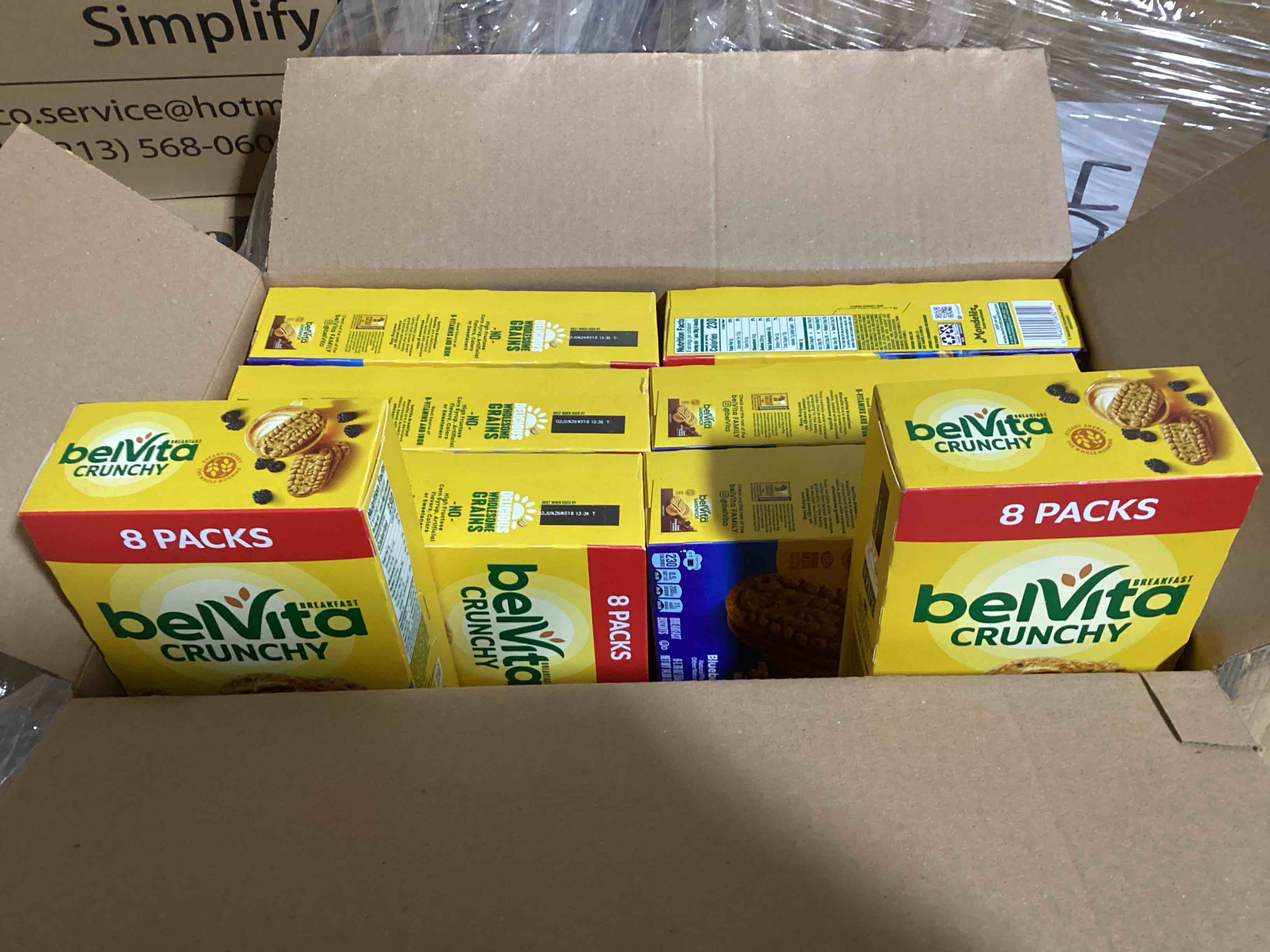 Case of 8 belVita Breakfast Biscuits Blueberry Flavor 8 Per Box (BB 2-9-26)