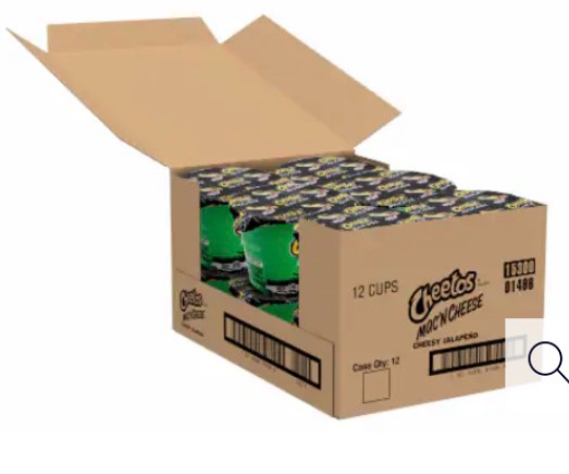 Case of 12 Cheetos MAC N Cheese Pasta with Flavored Sauce Cheesy Jalapeno 2.25 oz Cup (BB 3-30-25)